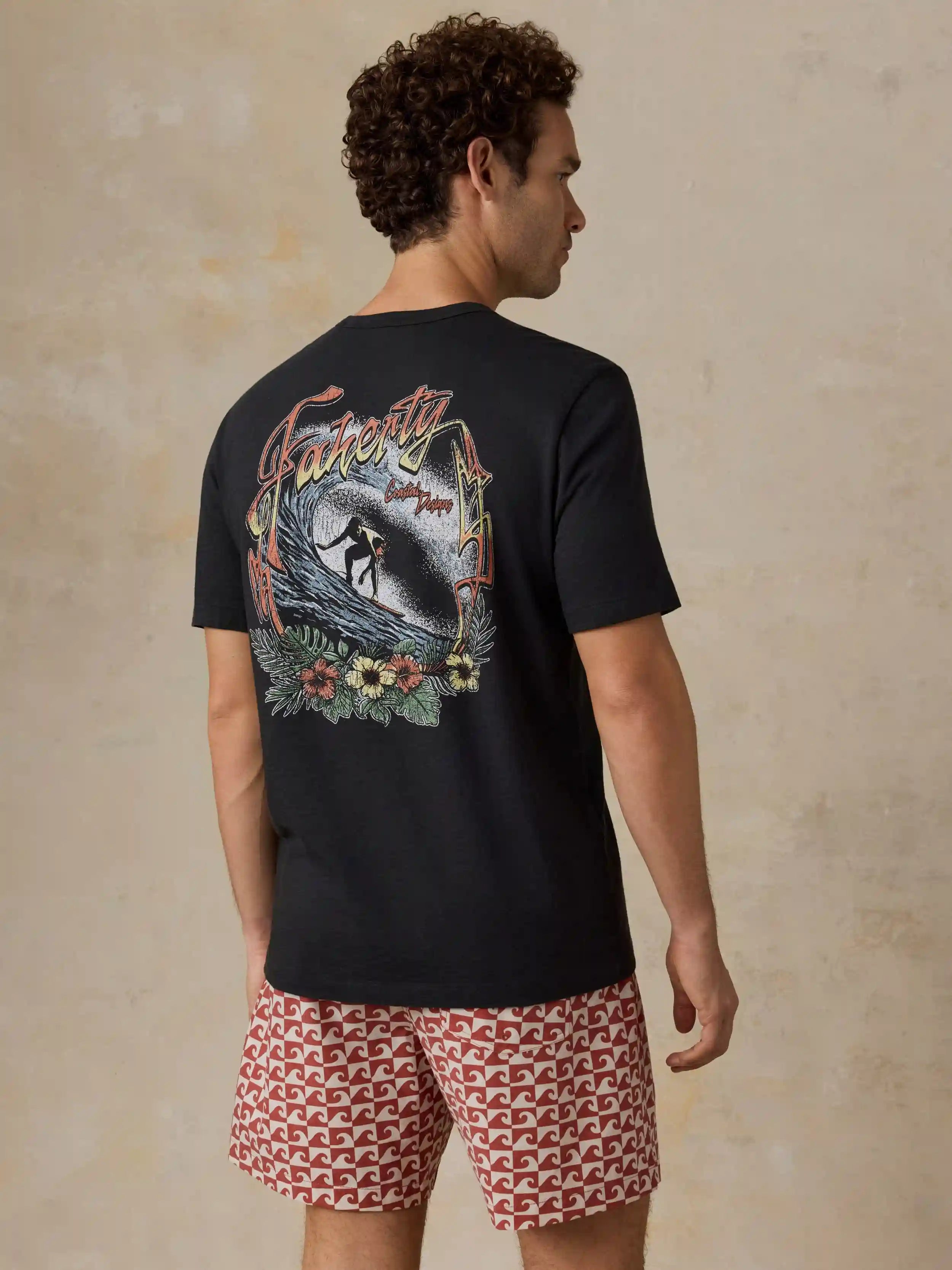 Sunwashed Regenerative Graphic Tee - Ridge Black