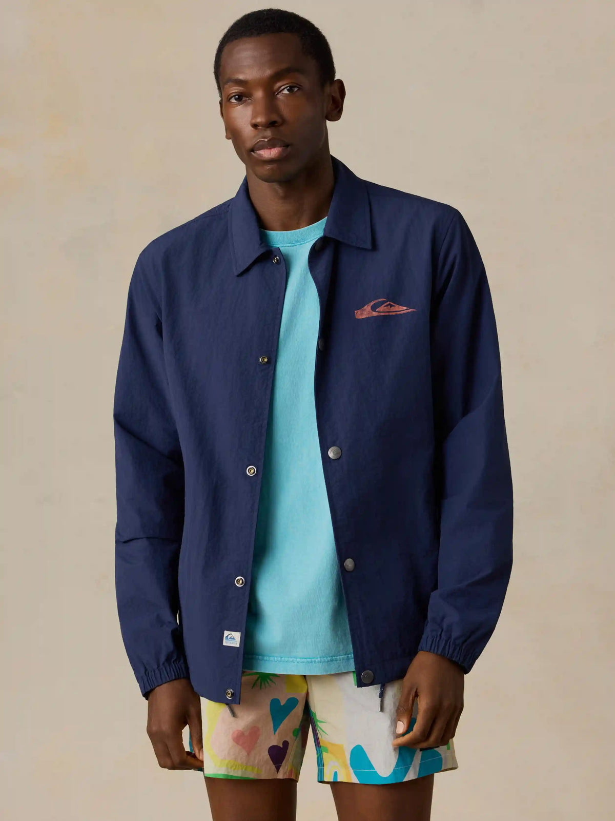 Faherty x Quiksilver Coaches Jacket - Huntington Navy