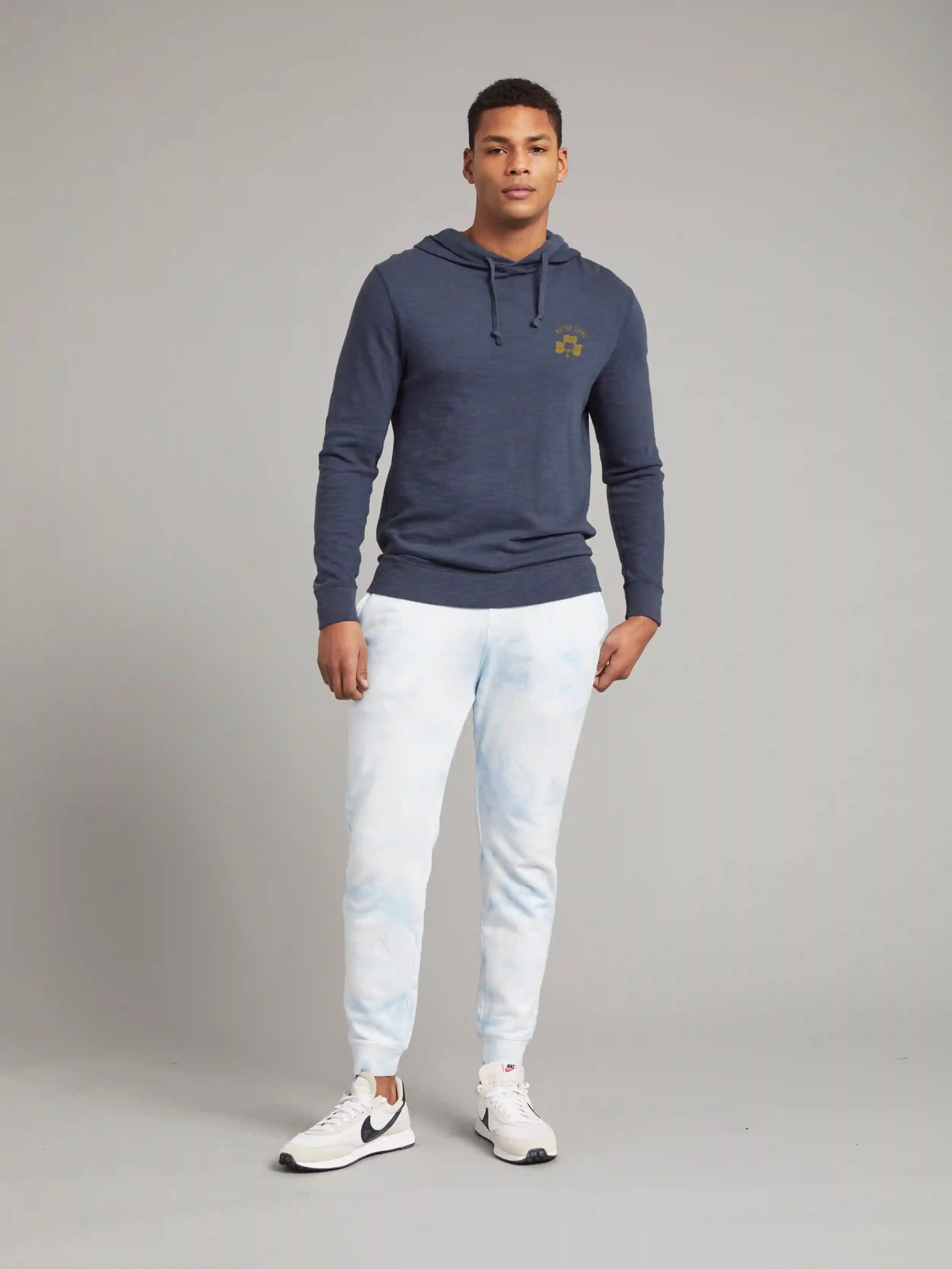 Notre Dame Sunwashed Organic Hoodie - Blue Nights