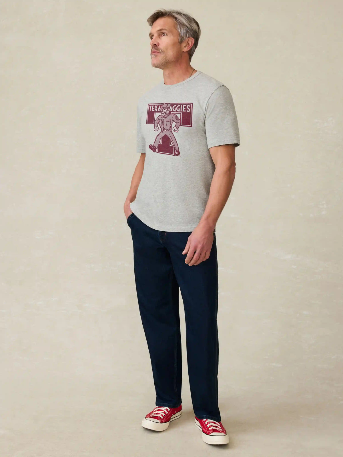 Texas A&M Sunwashed Tee - Granite Heather