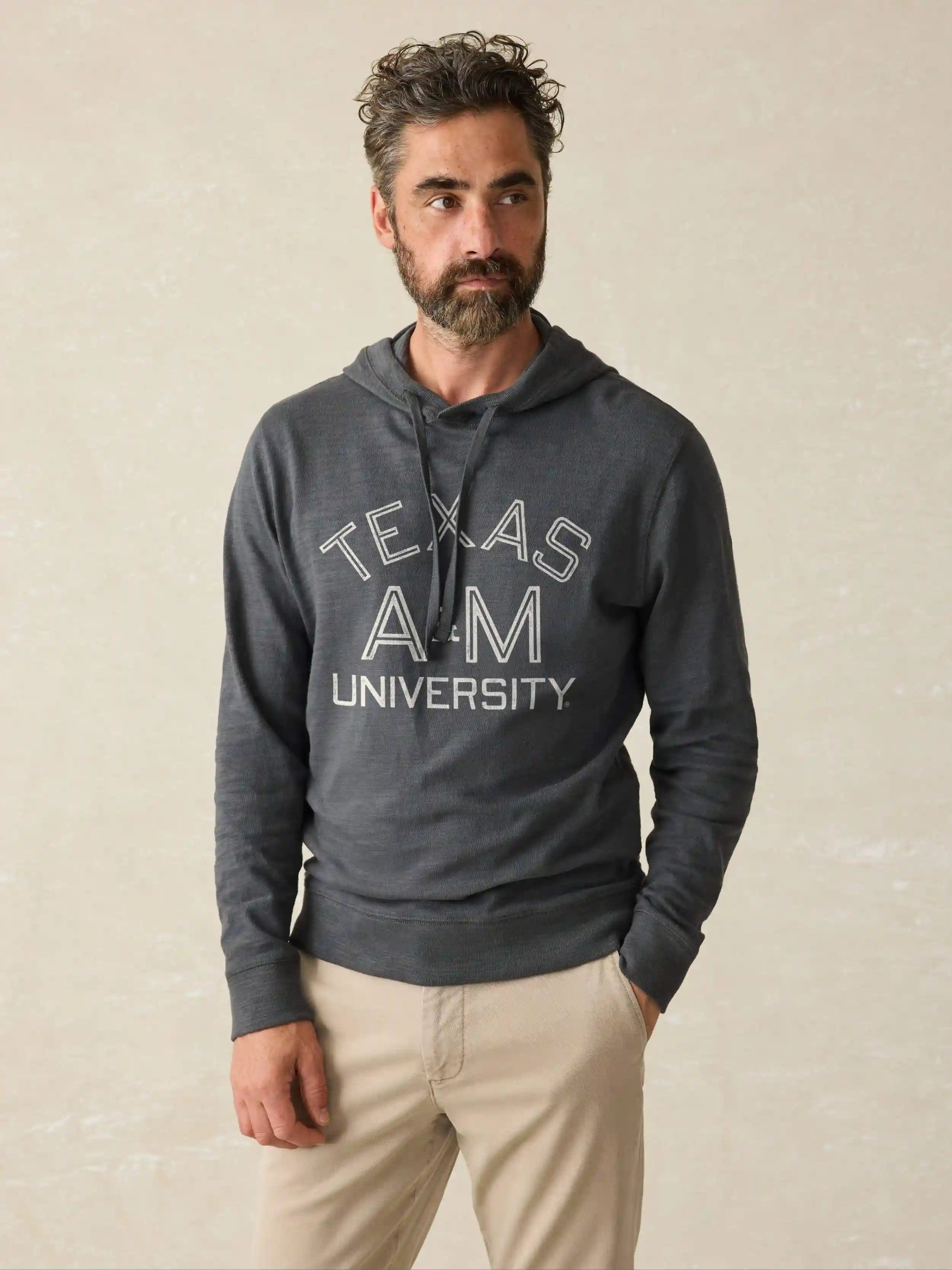 Texas A&M Sunwashed Slub Hoodie - Graphite