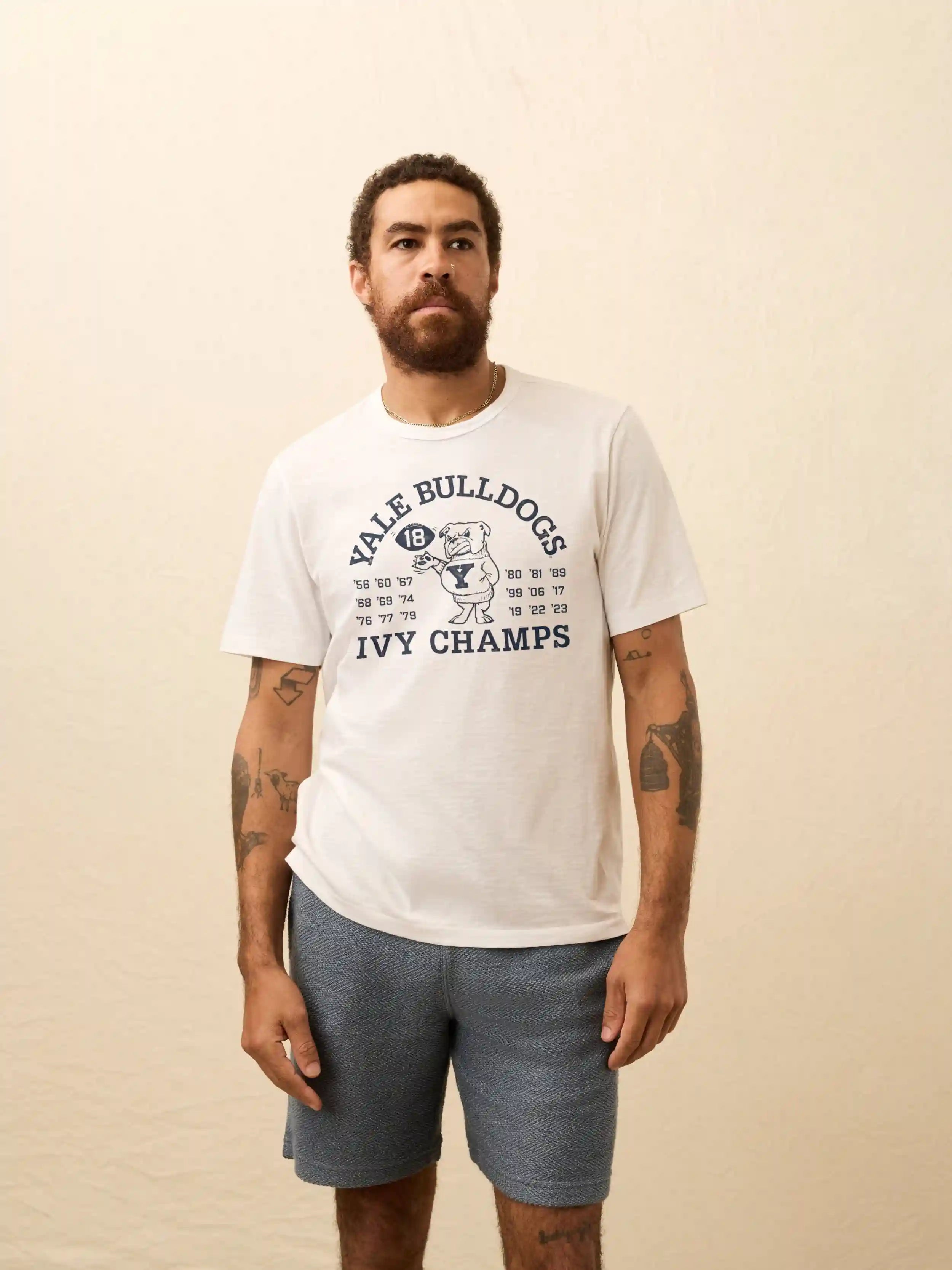 Yale Sunwashed Tee - White