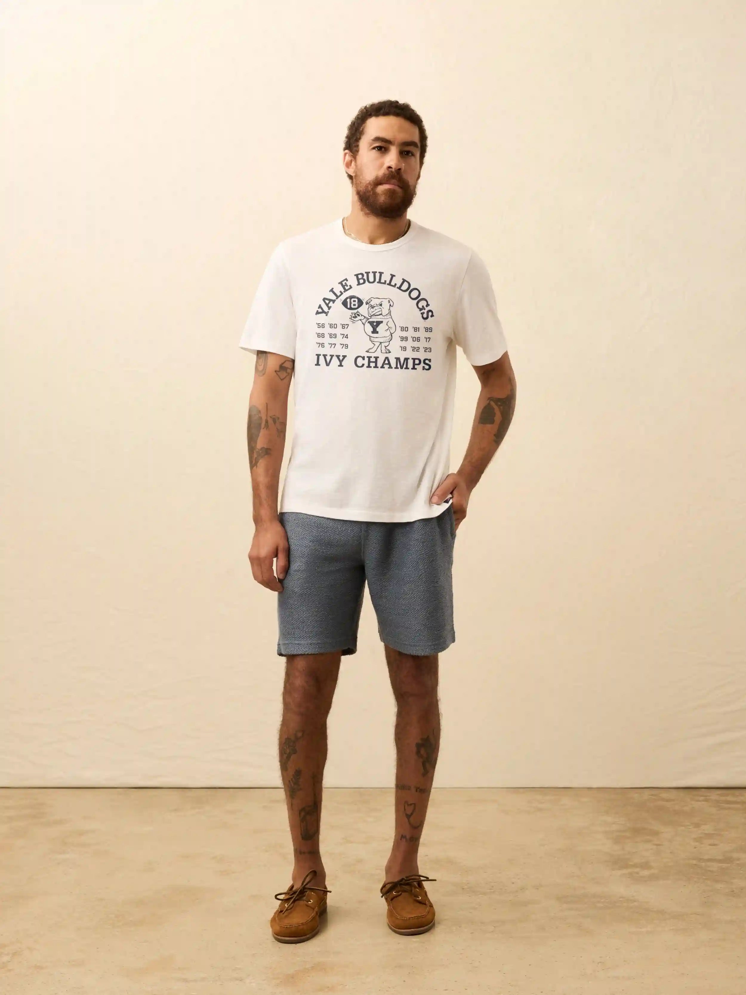 Yale Sunwashed Tee - White