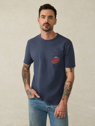 University of Florida Sunwashed Pocket Tee - Dune Navy