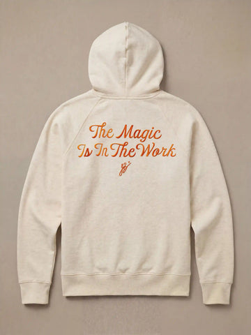 Jalen Brunson High Standard Fleece Hoodie - Antique Ivory Heather