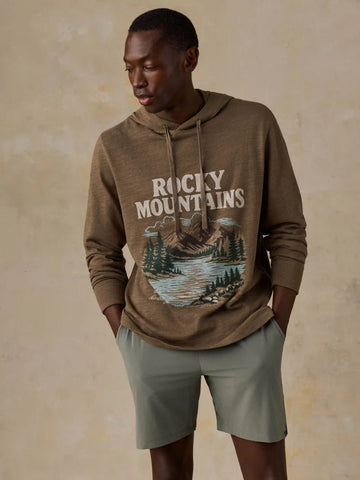 Faherty x Parks Project Rocky Mountains Sunwashed Organic Hoodie - Timber