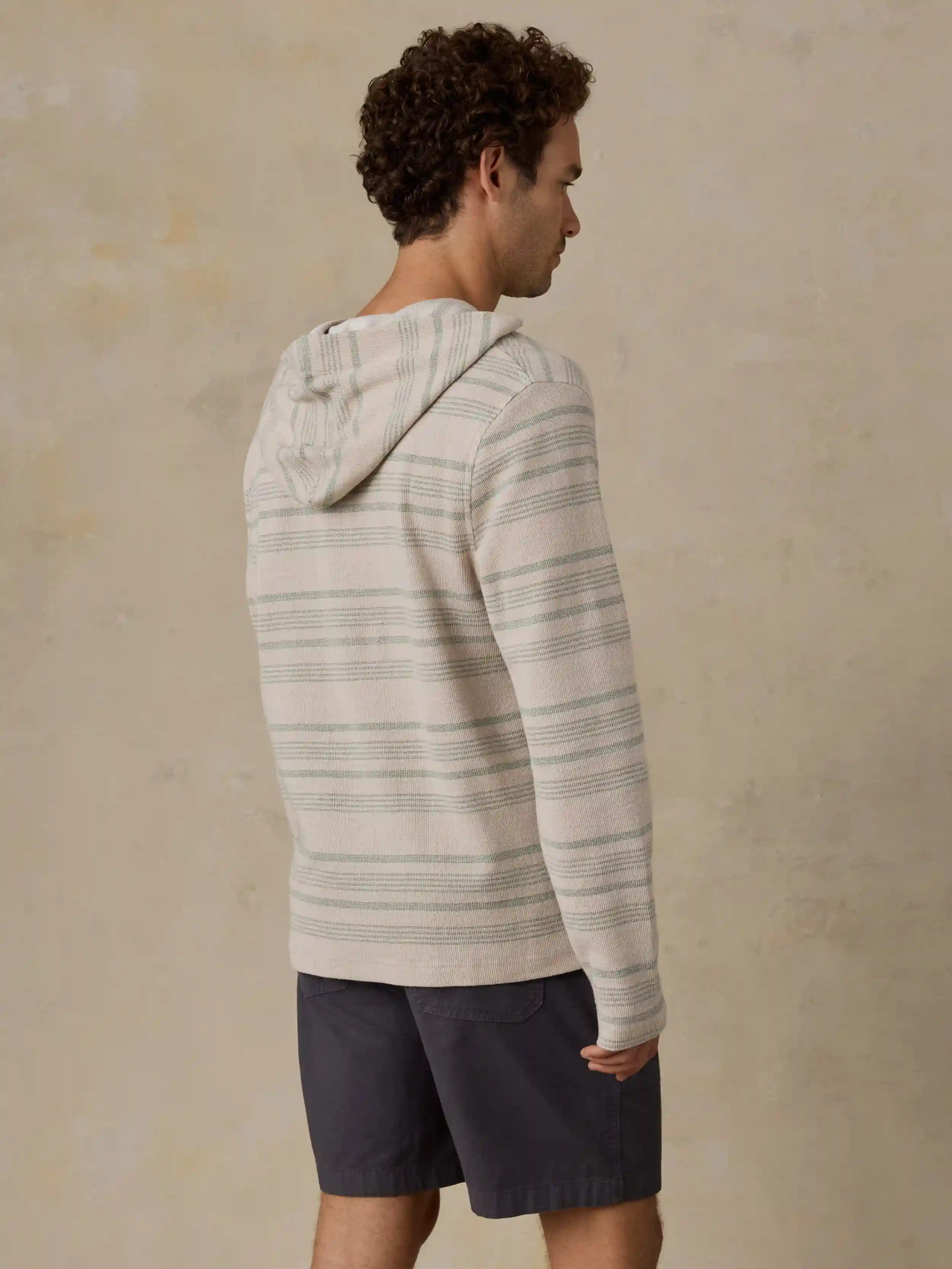 Oasis Hoodie - Sage Beach Stripe