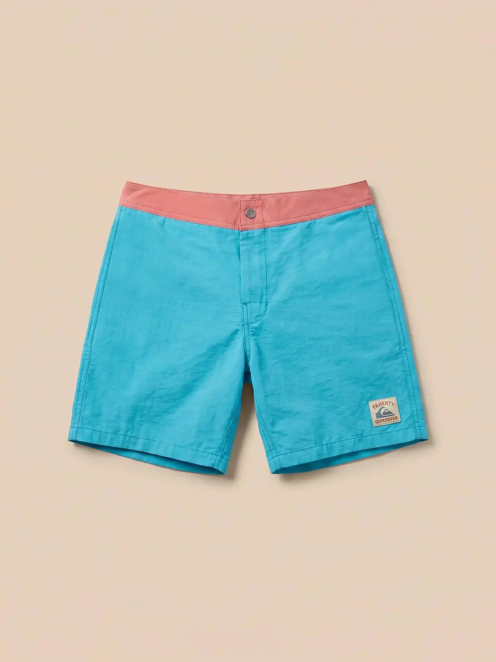 Faherty x Quiksilver Boardshort - Teal Sunrise Block
