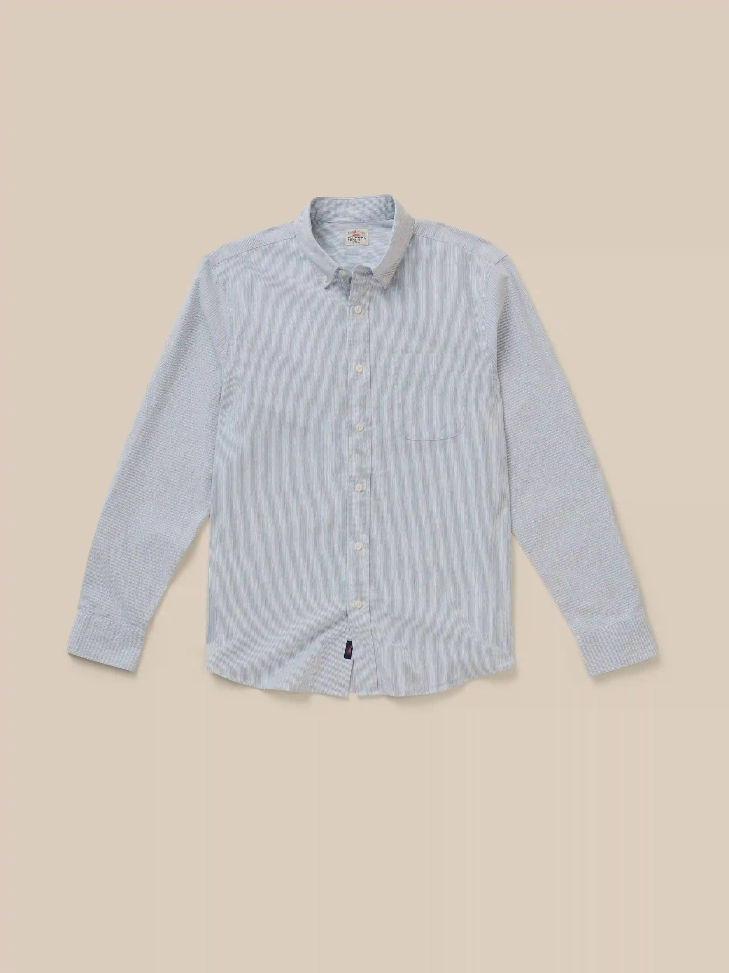 Laundered Oxford Shirt - Classic Blue Stripe
