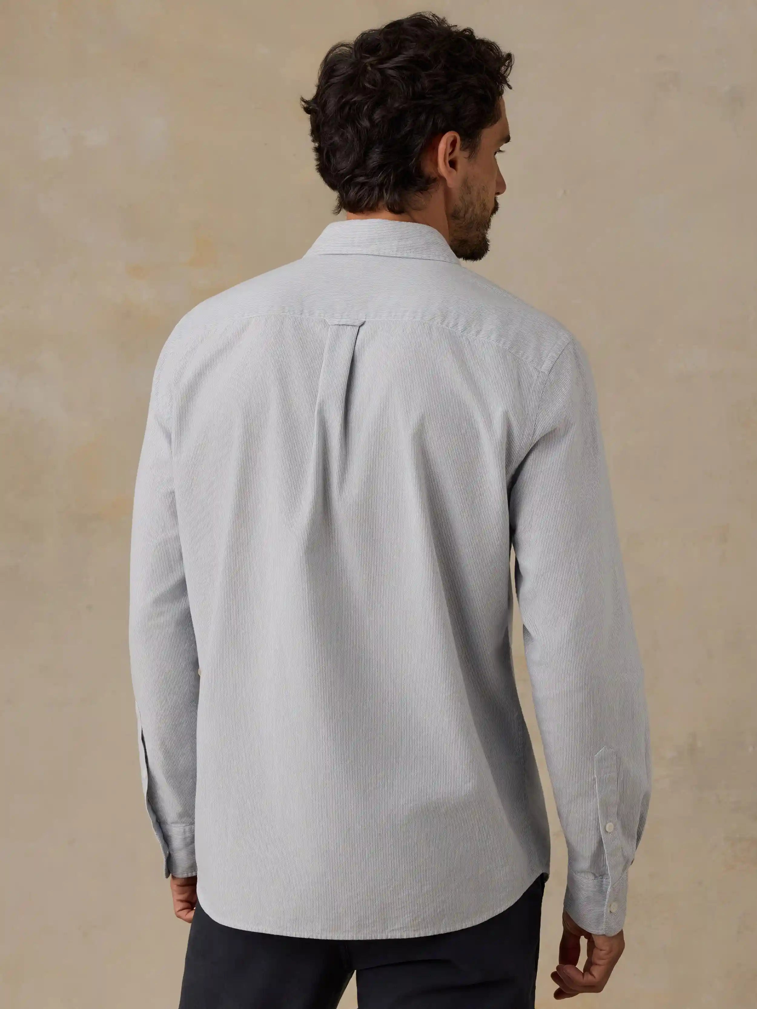 Laundered Oxford Shirt - Classic Blue Stripe