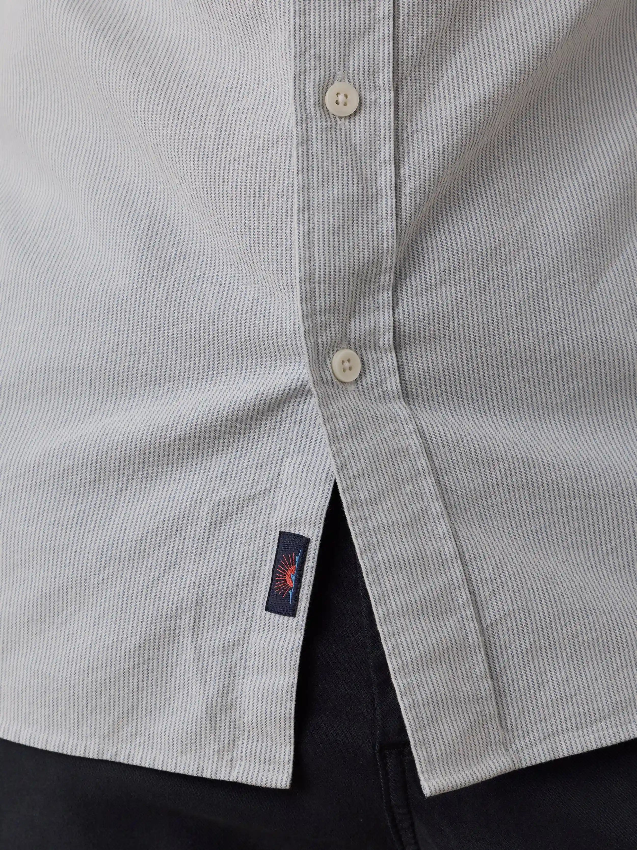 Laundered Oxford Shirt - Classic Blue Stripe