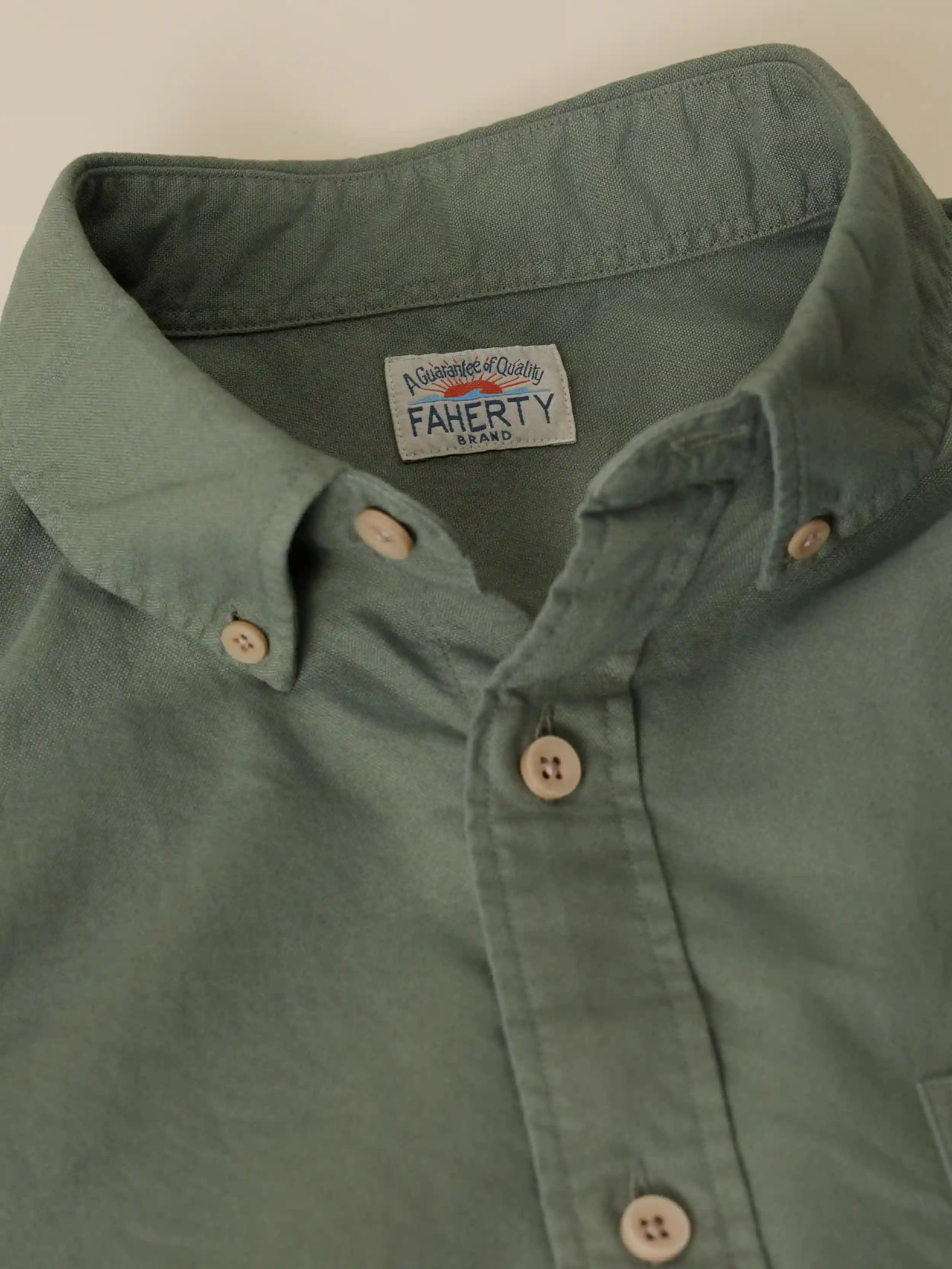 Laundered Oxford Shirt - Ridge Olive