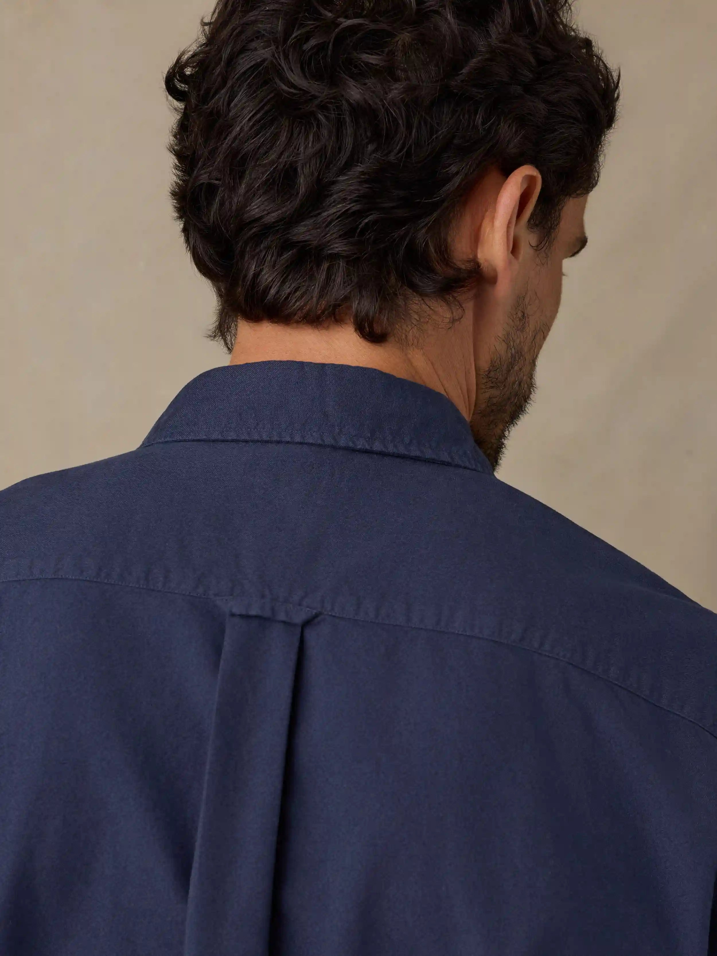 Laundered Oxford Shirt - River Navy