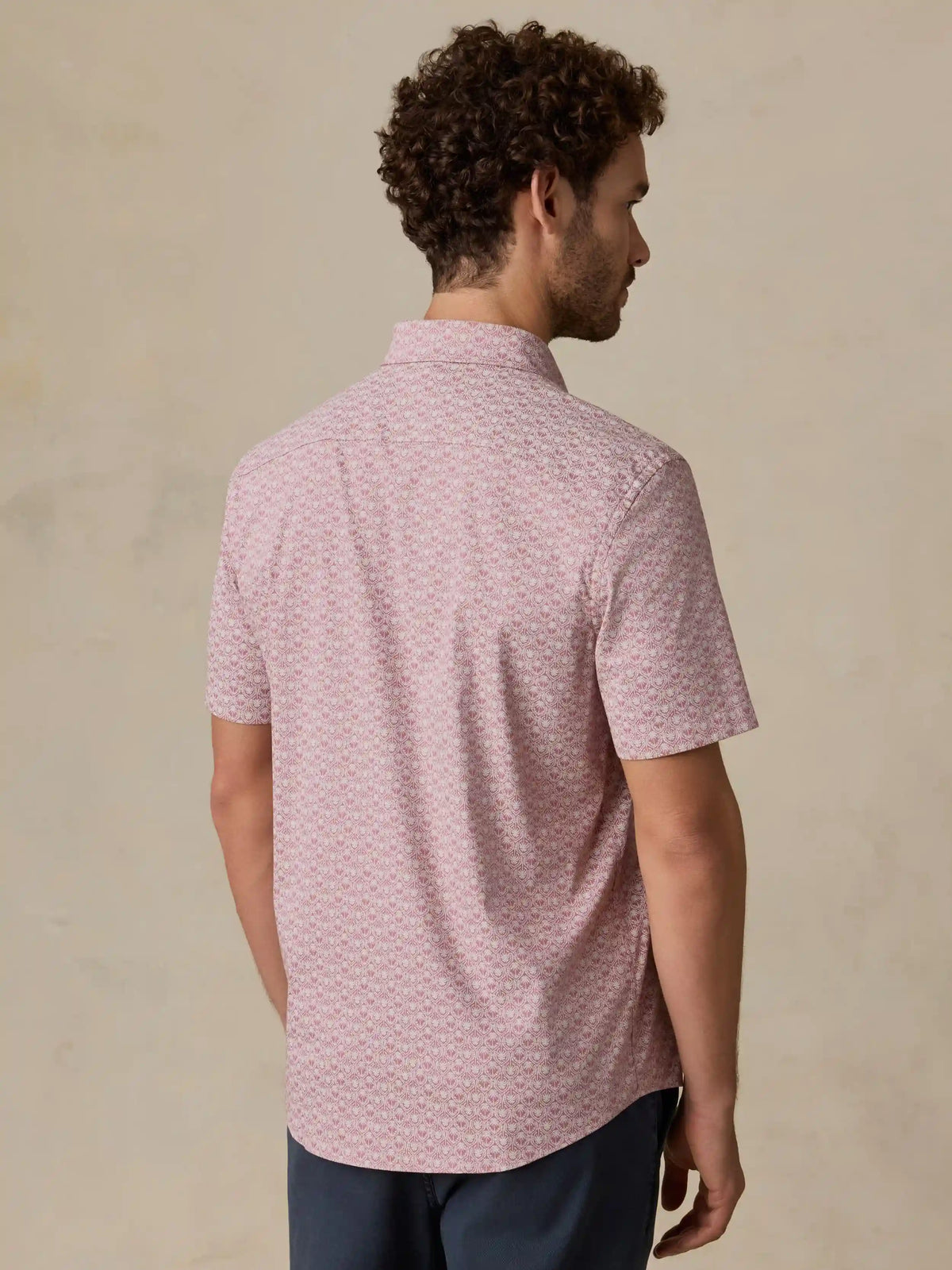 Short-Sleeve Movement™ Monterey Shirt - Rose Palm Mosaic