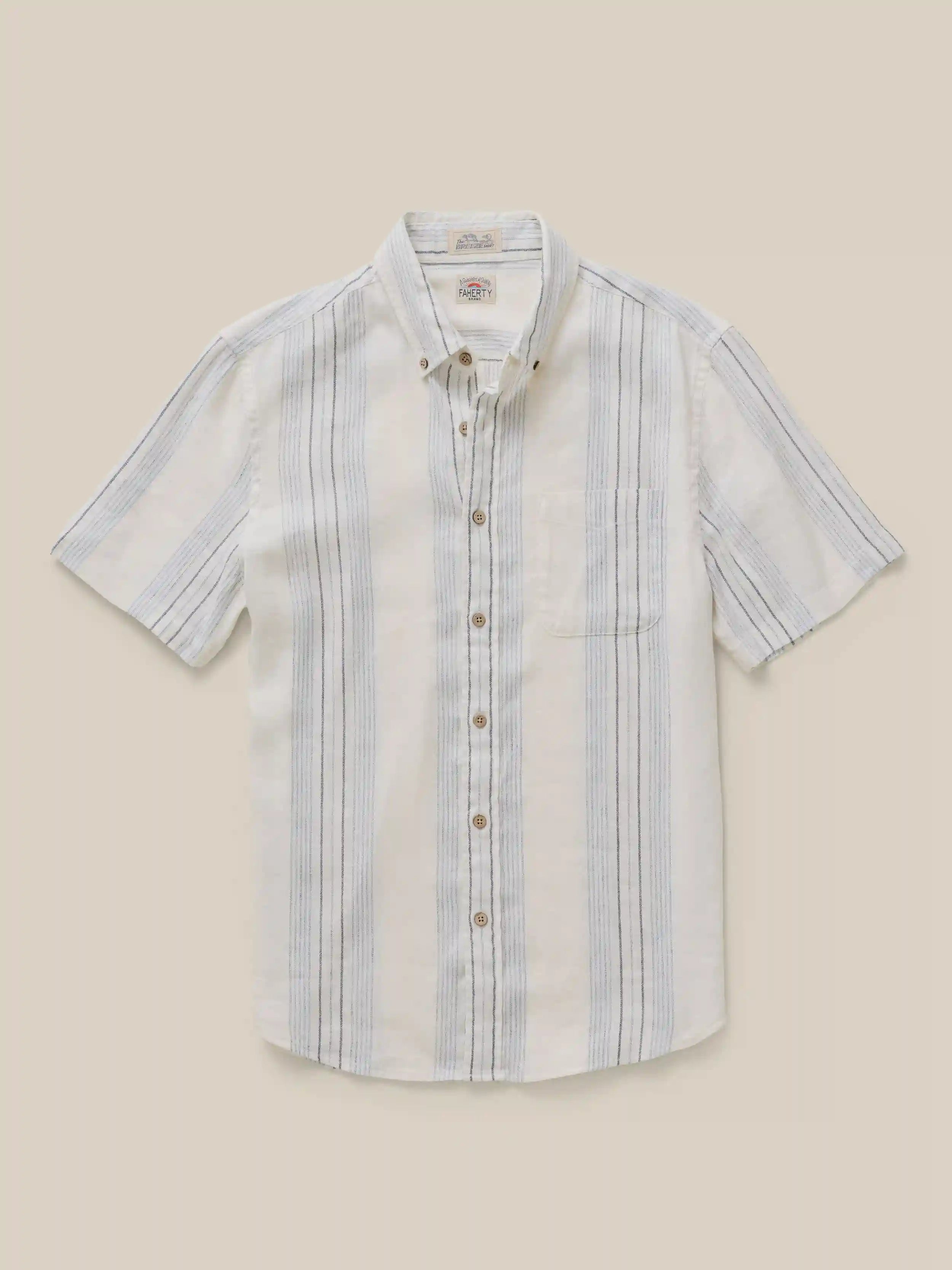 Short-Sleeve Breeze Shirt - River Shore Stripe