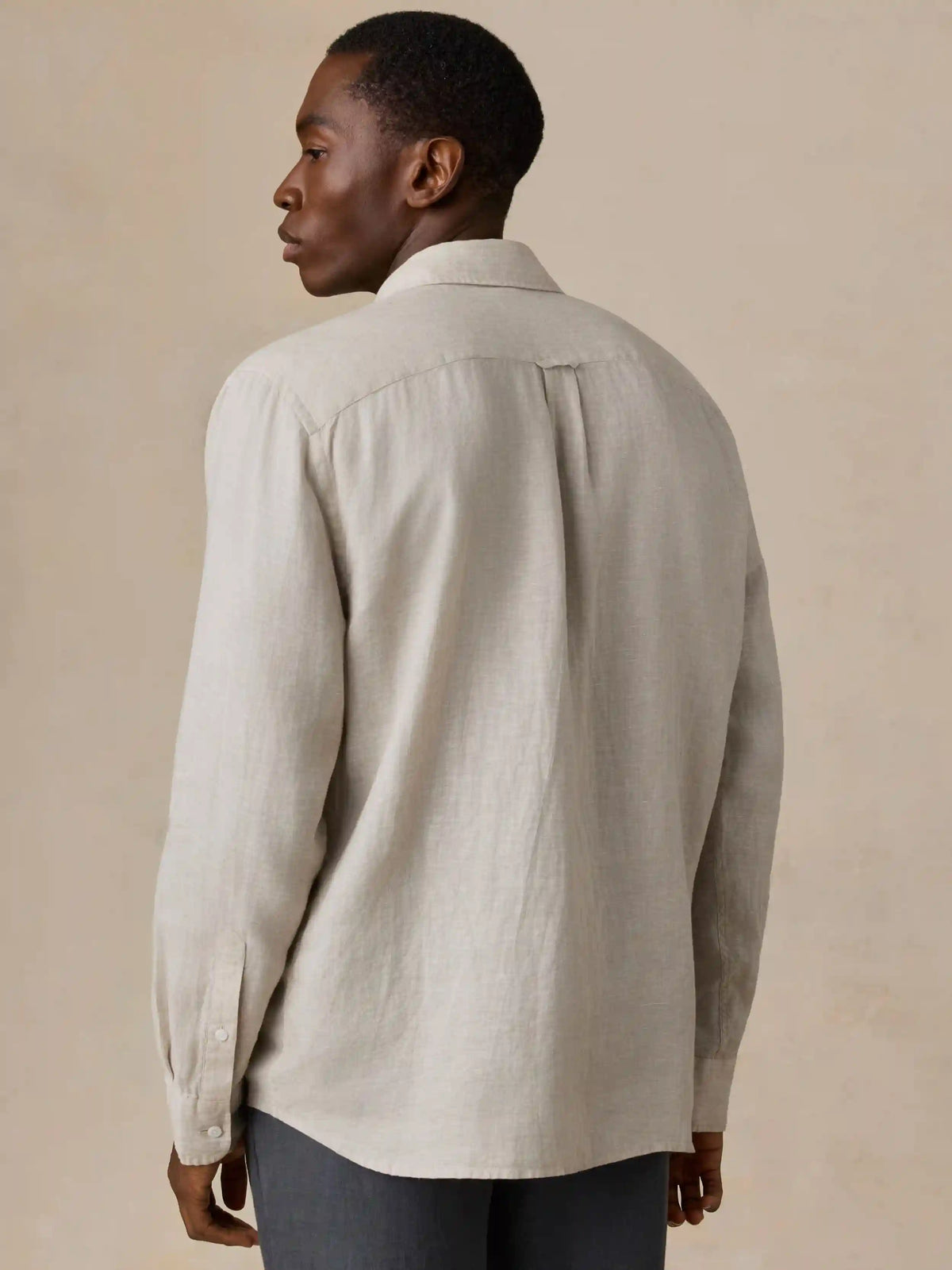 Sunwashed Linen Shirt - Castle Stone