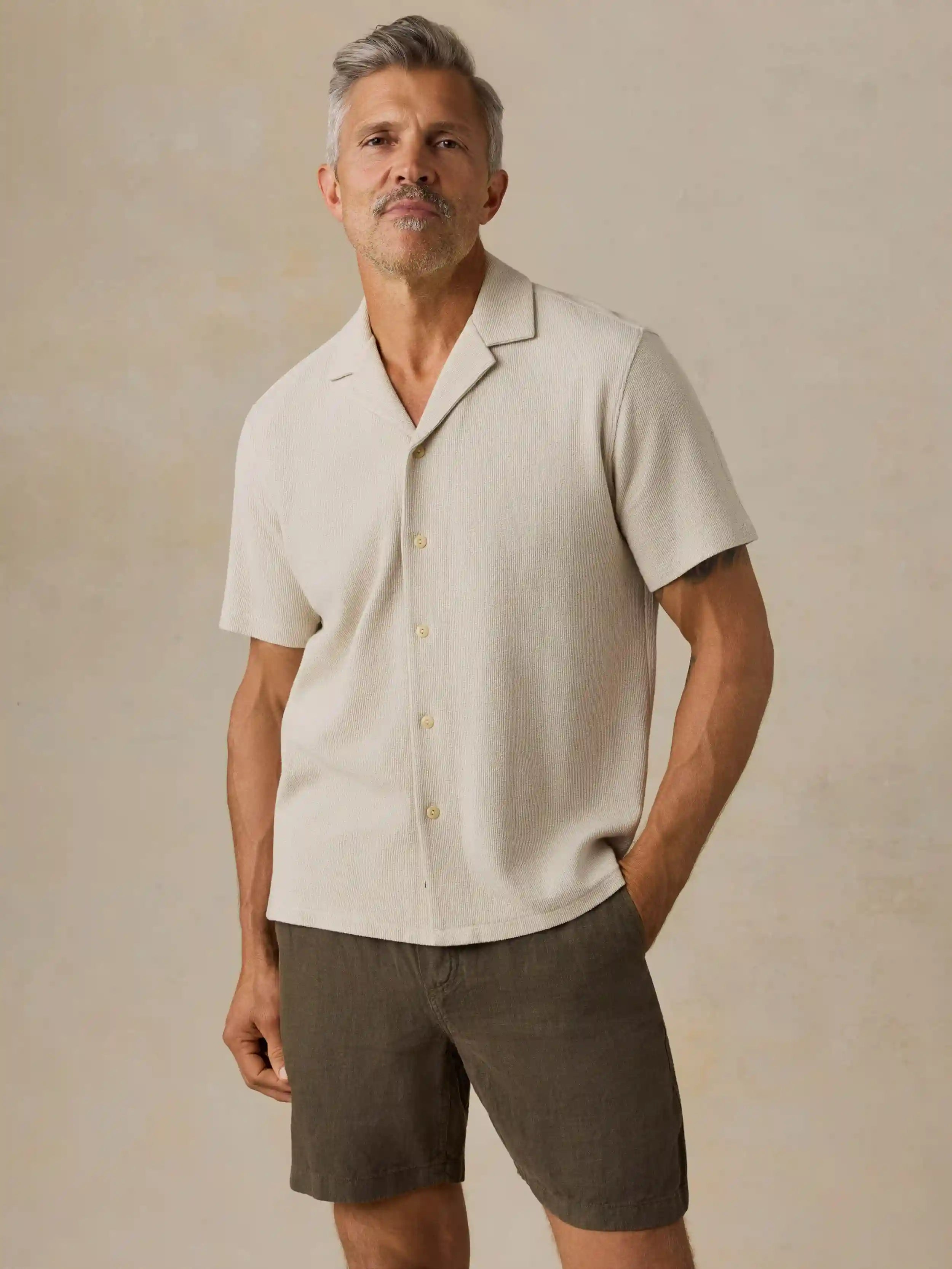 Short-Sleeve Oasis Camp Shirt - Rock Coast