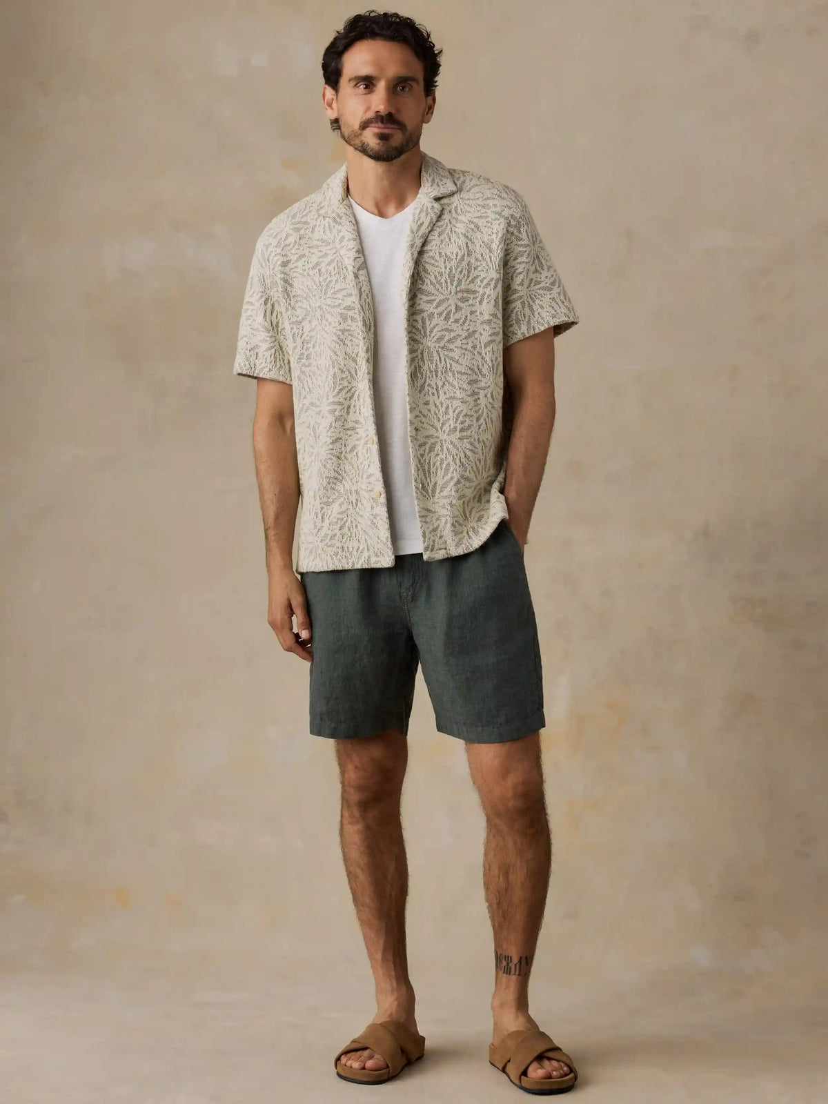 Short-Sleeve Oasis Camp Shirt - Trail Olive Frond