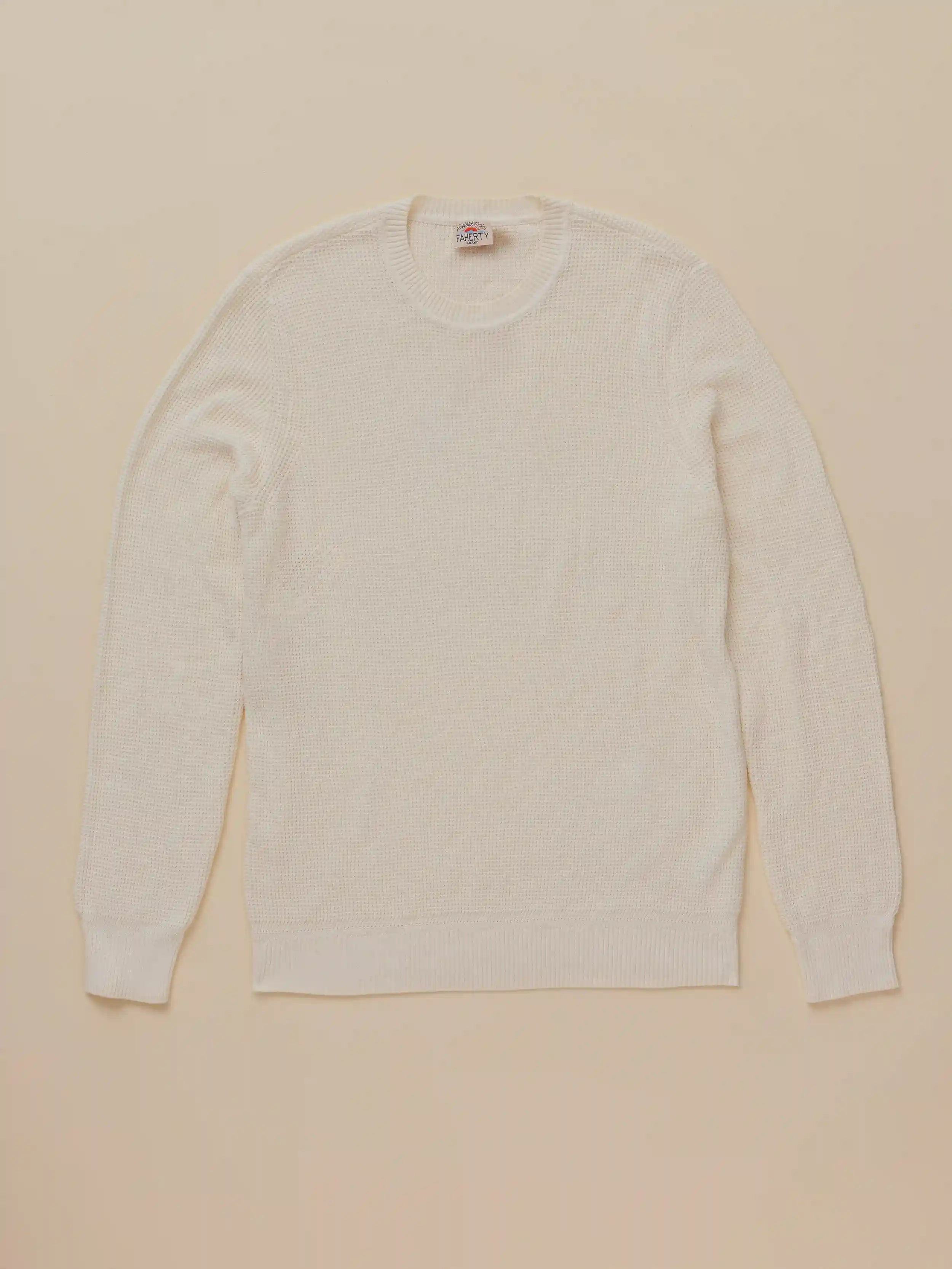 Sunwashed Crewneck Sweater - White Shell