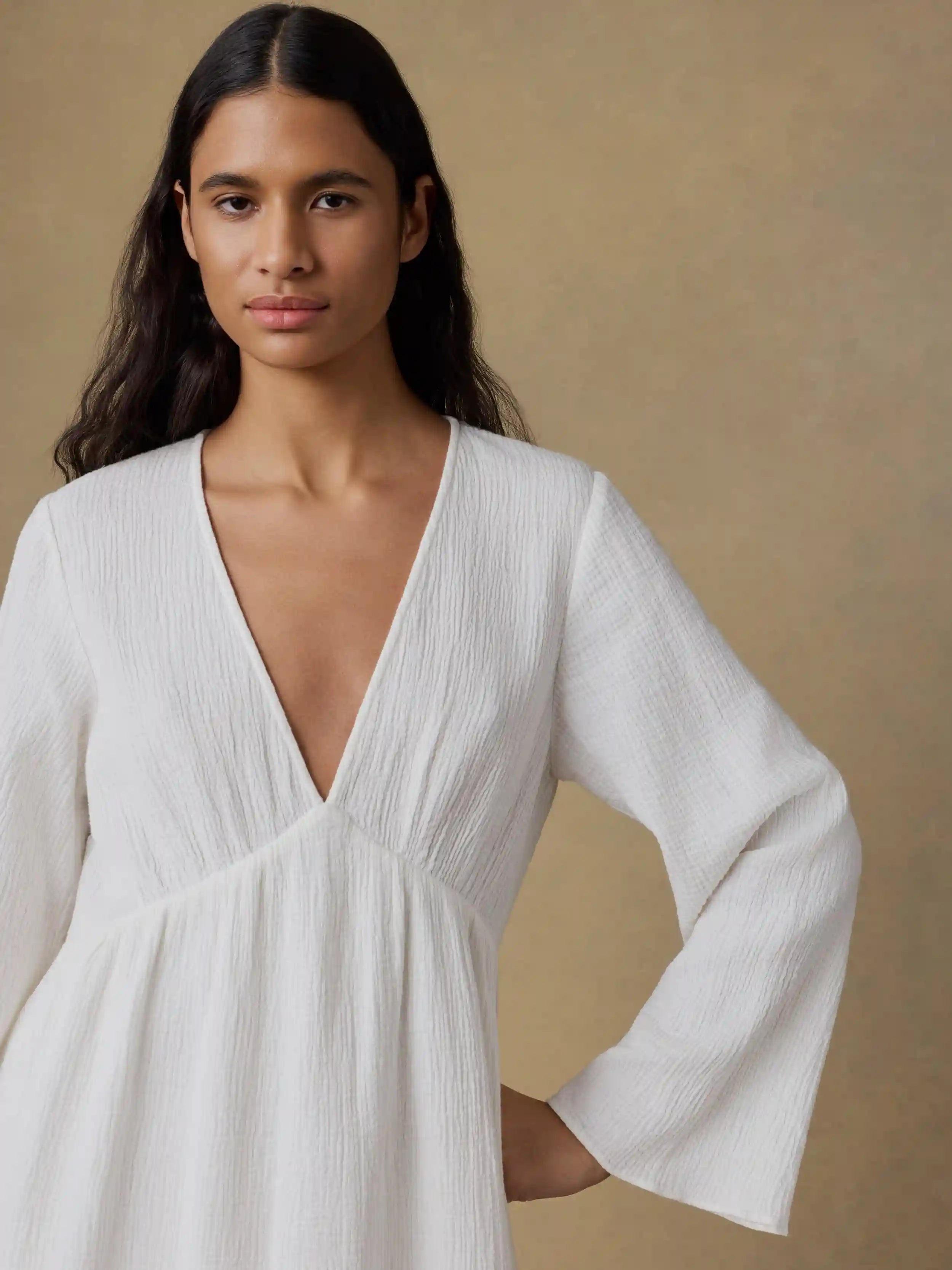 Dune Cotton Gauze Oceana Dress - White