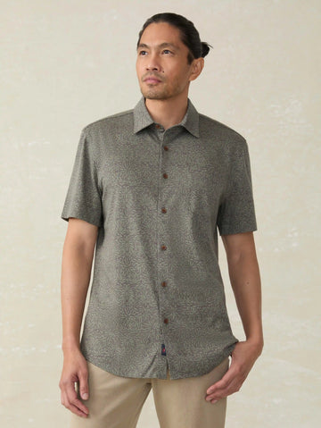 Short-Sleeve Hermosa Shirt - Olive Frond