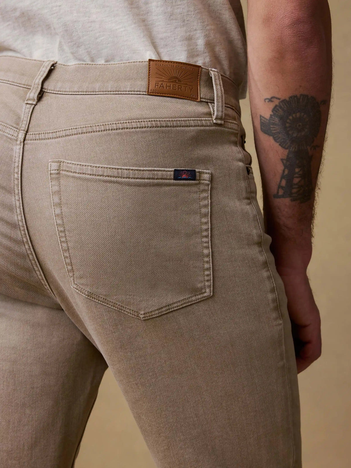 Stretch Terry 5-Pocket Pant - Desert Khaki