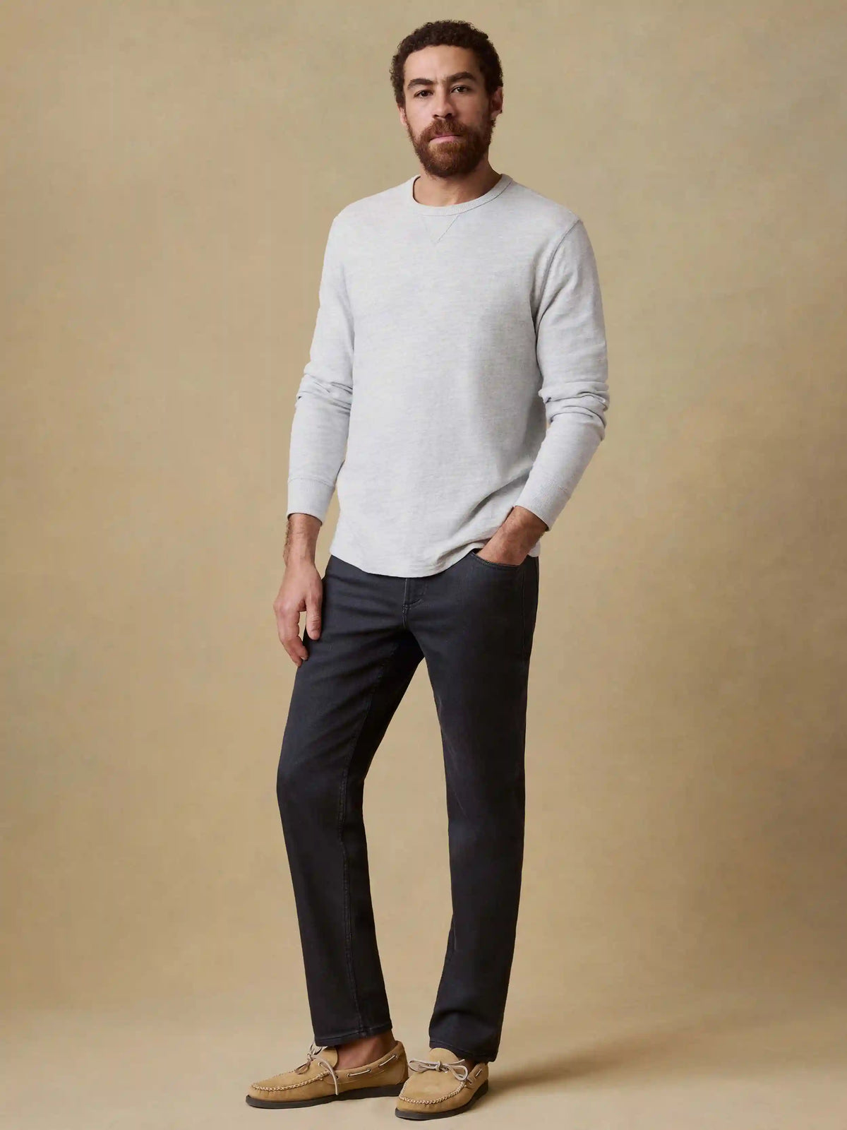 Stretch Terry 5-Pocket Pant - Onyx Black