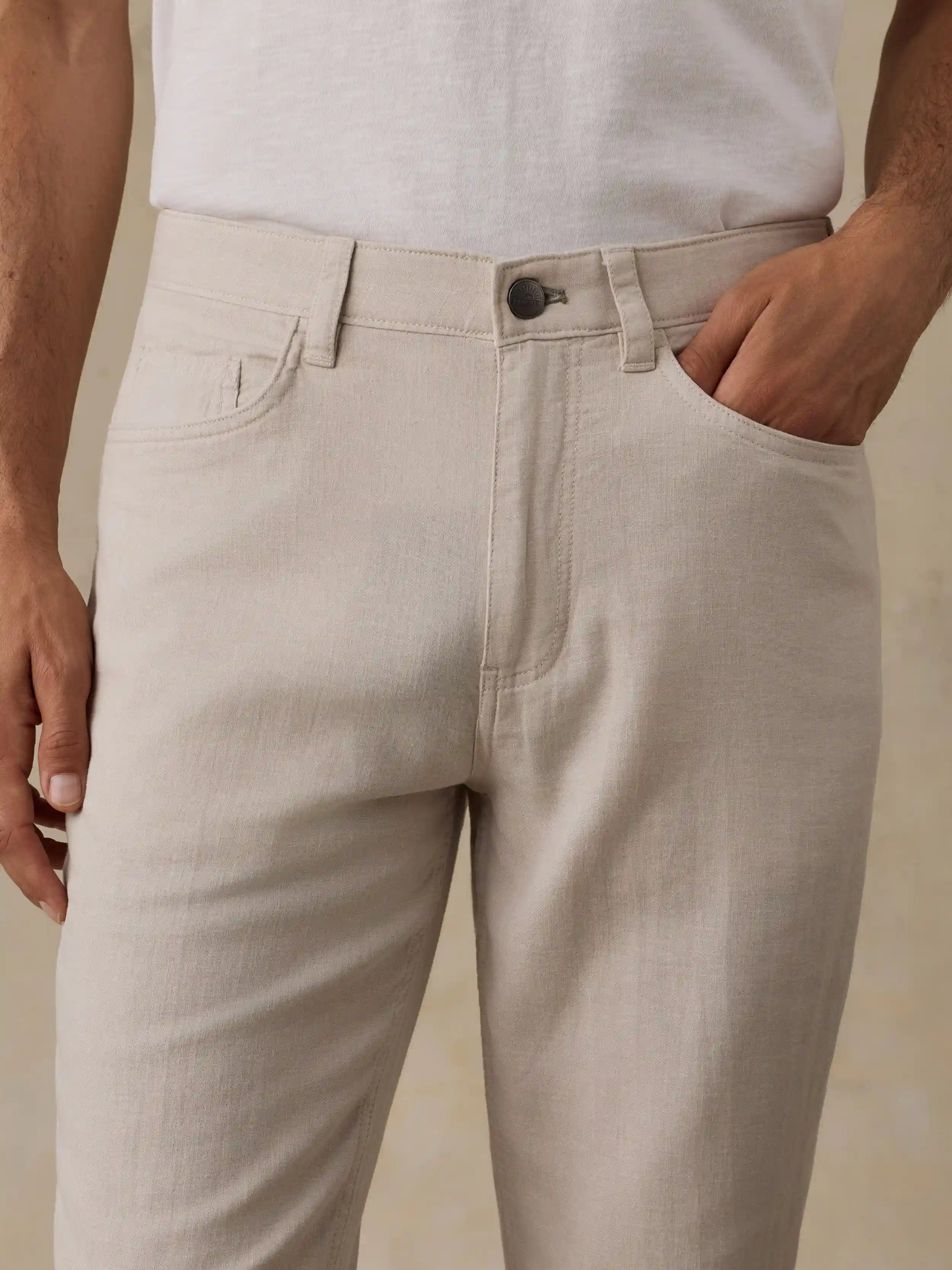 Movement™ Linen 5-Pocket Pant - Dorset Sand
