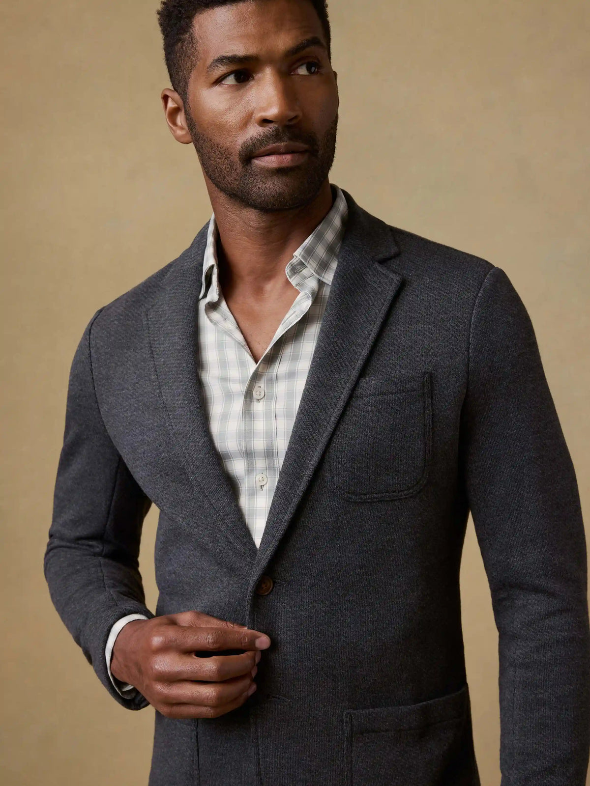 Inlet Knit Blazer (Tall) - Black Sky Melange