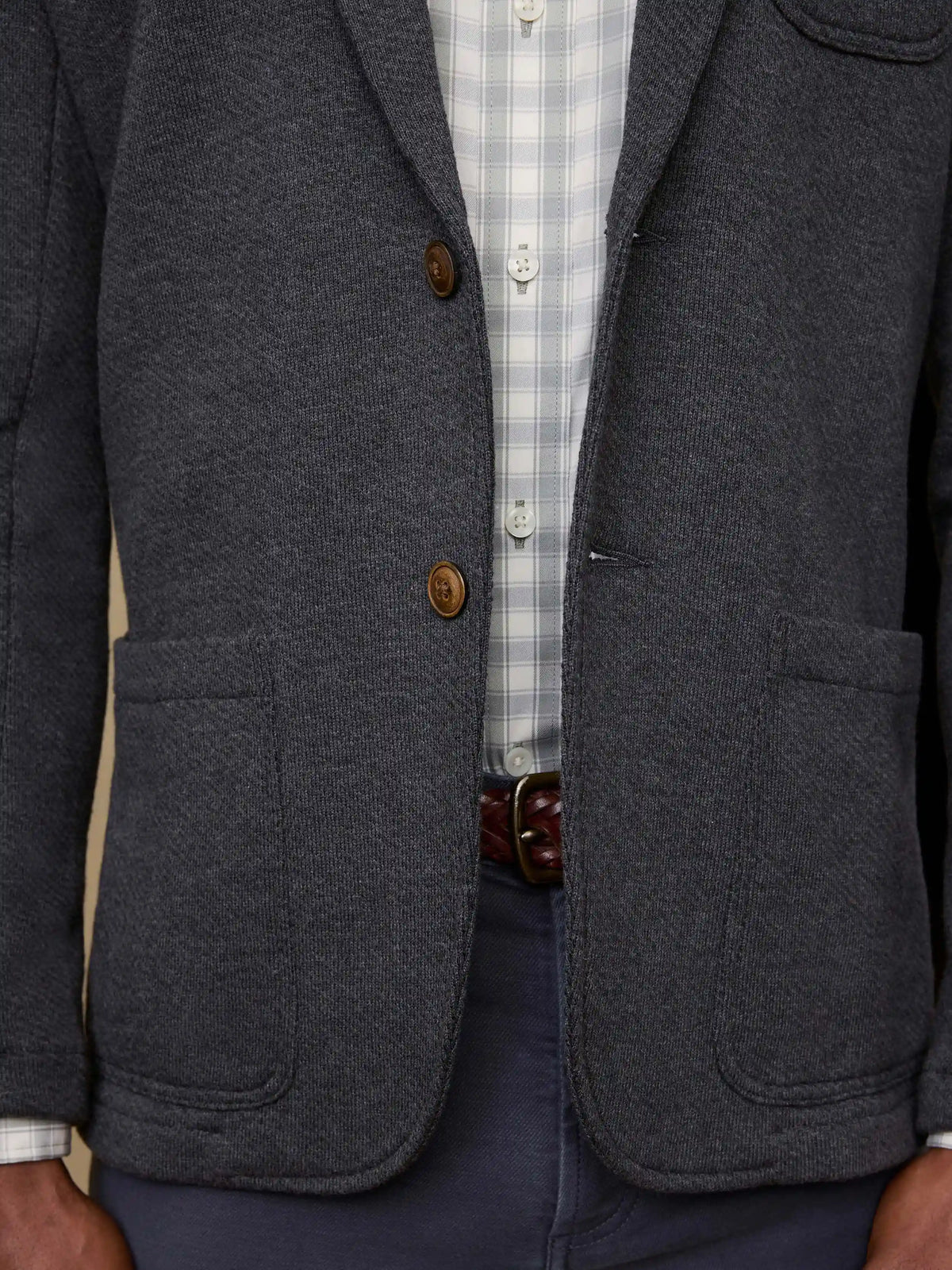 Inlet Knit Blazer (Short) - Black Sky Melange