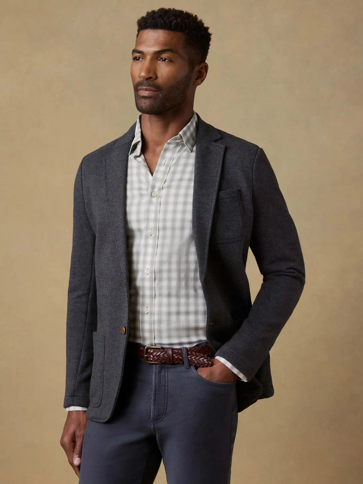 Inlet Knit Blazer (Tall) - Black Sky Melange