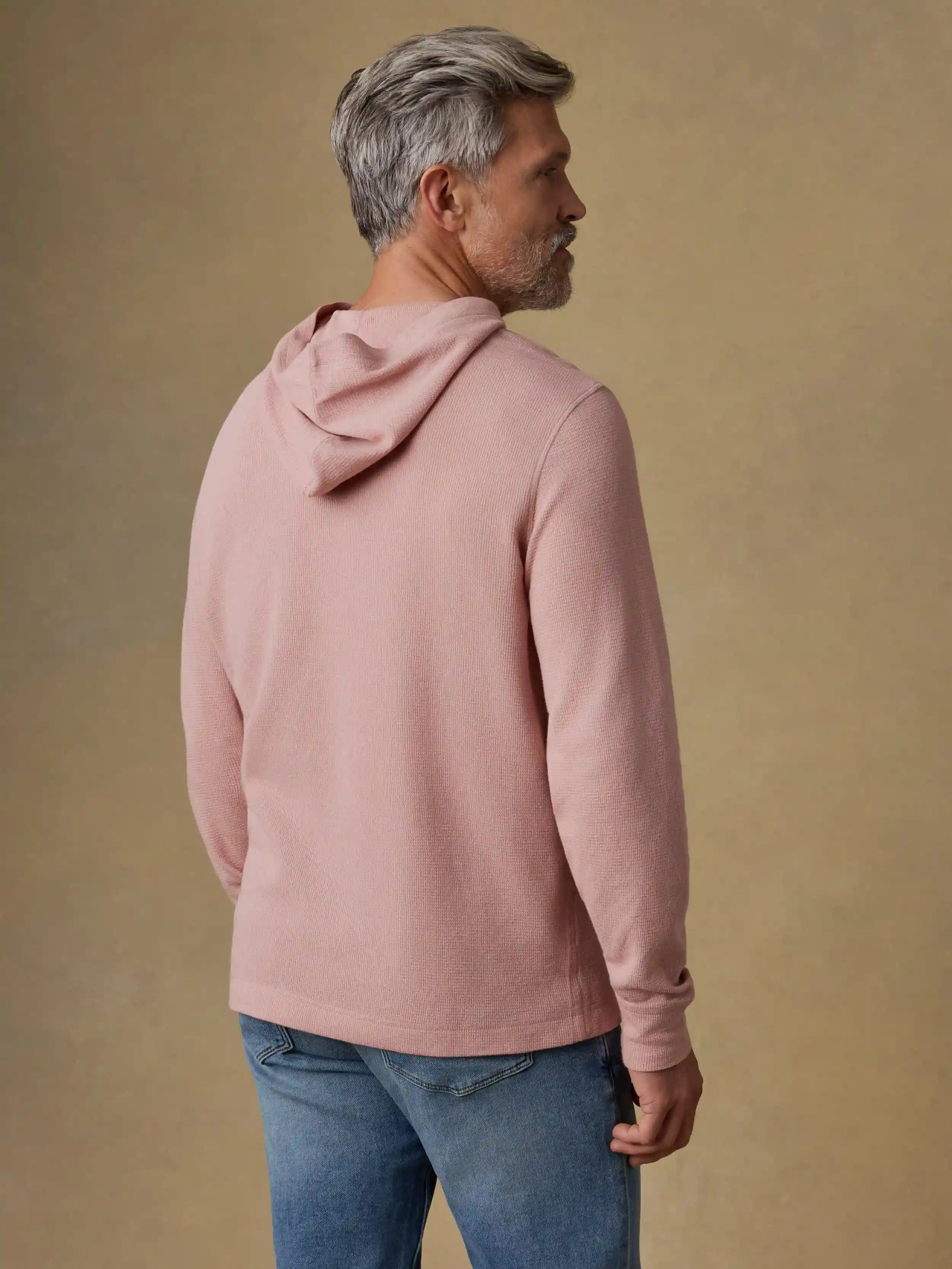 Waffle Hoodie - Desert Pink