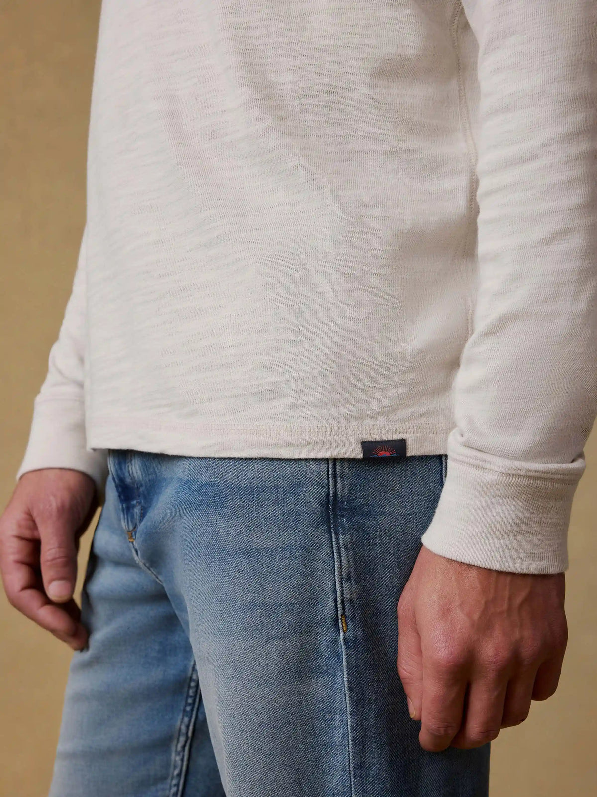 Sunwashed Organic Hoodie - Ice Grey Surf Stripe