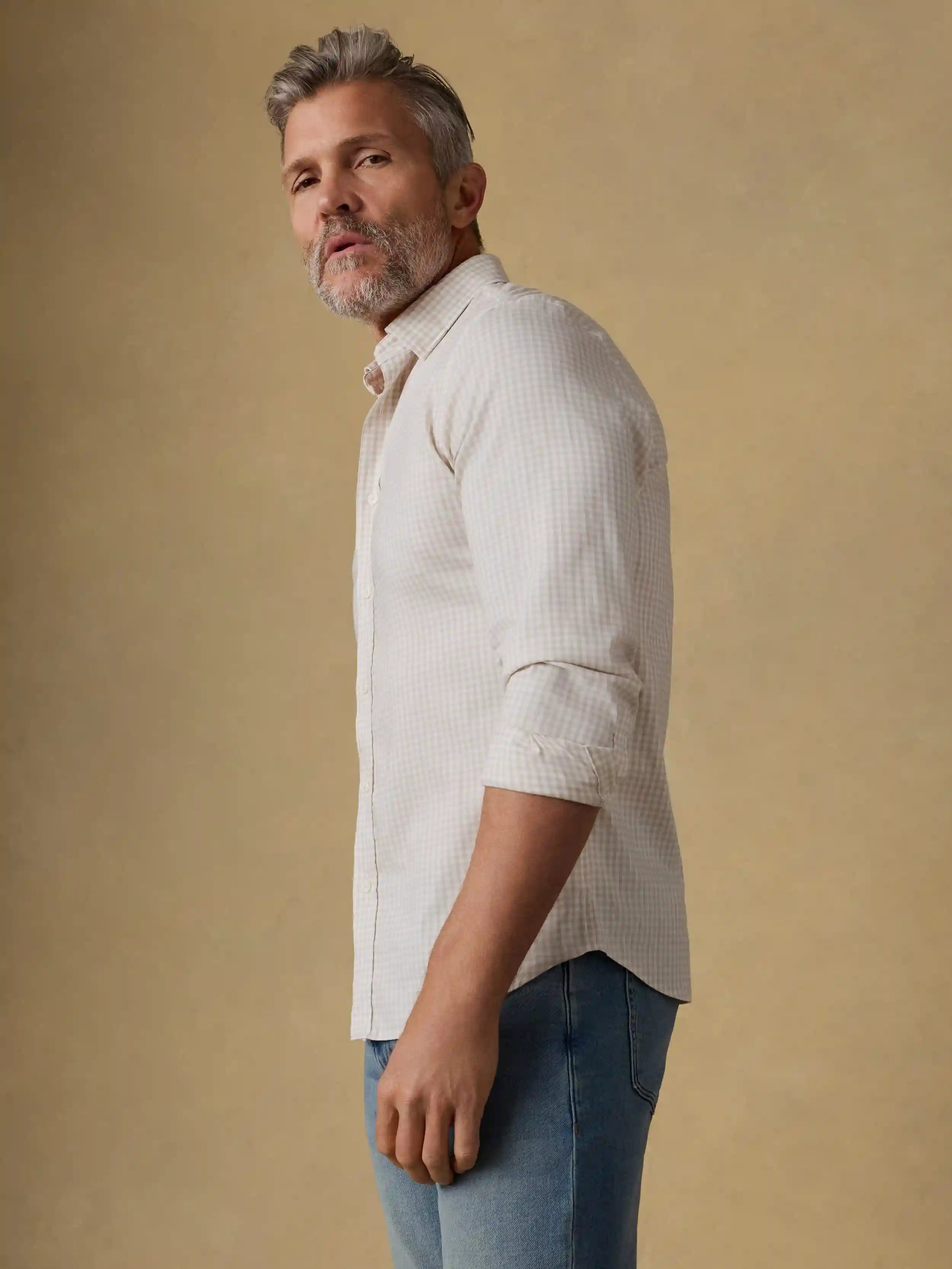 The Movement™ Shirt - Faded Khaki Gingham