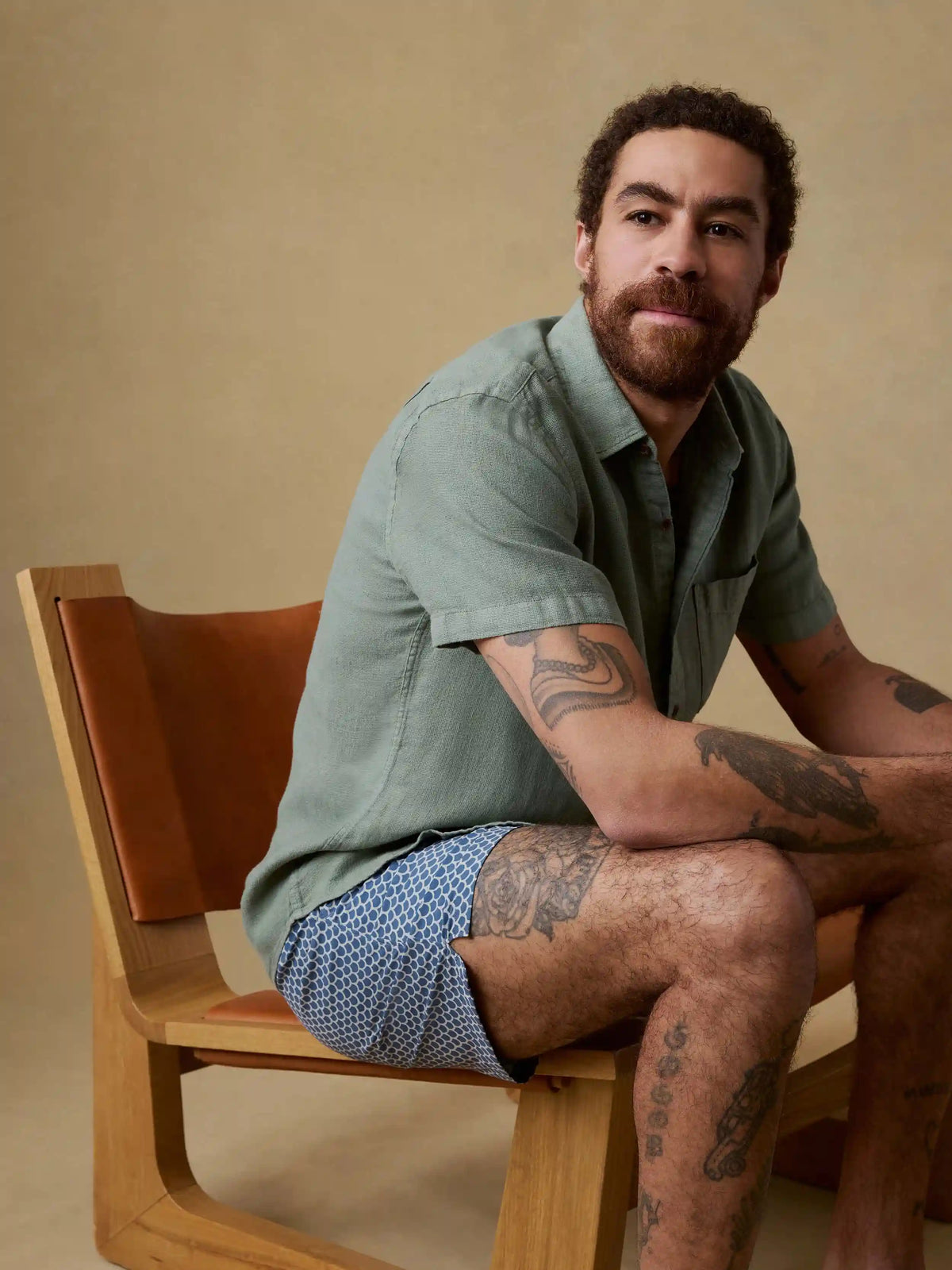 Short-Sleeve Palma Linen Shirt - Spruce