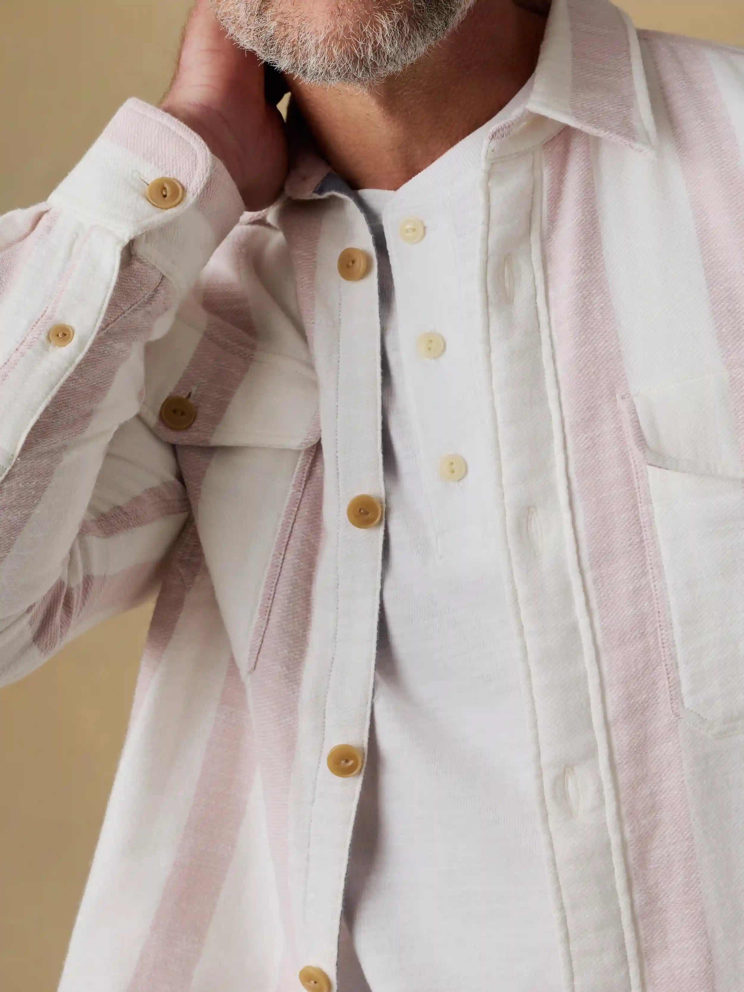 Belmar Workshirt - Sienna Cream Stripe