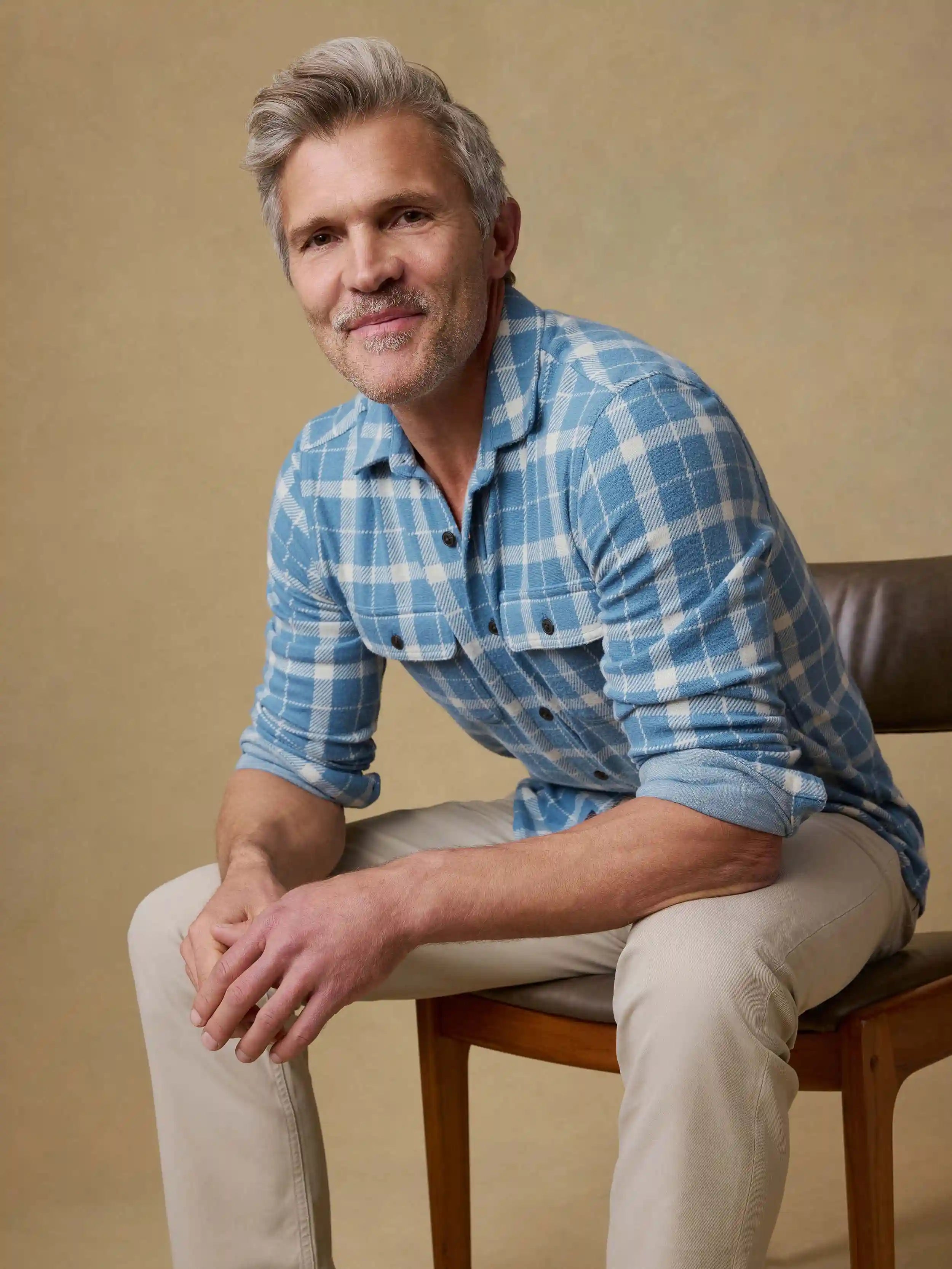 Legend™ Sweater Shirt - Blue Landing Plaid