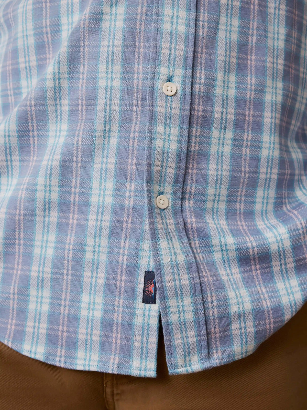 Coastline Knit Shirt - Summer Teal Plaid