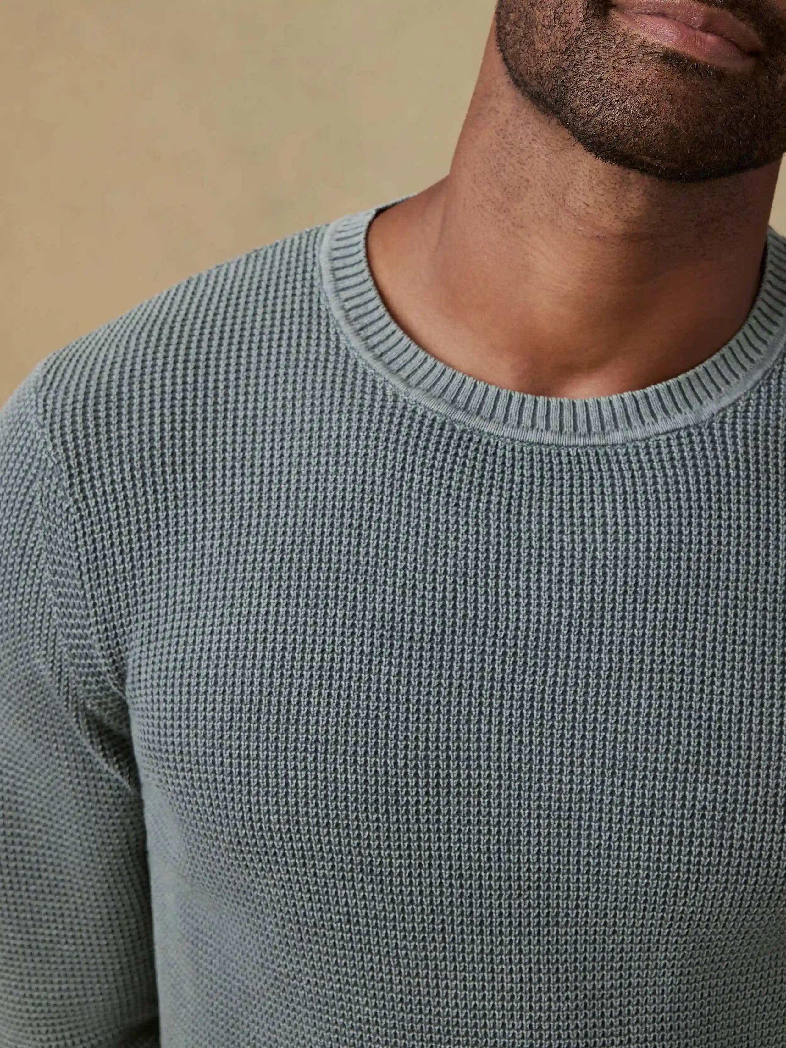 Sunwashed Crewneck Sweater - Mountain Olive