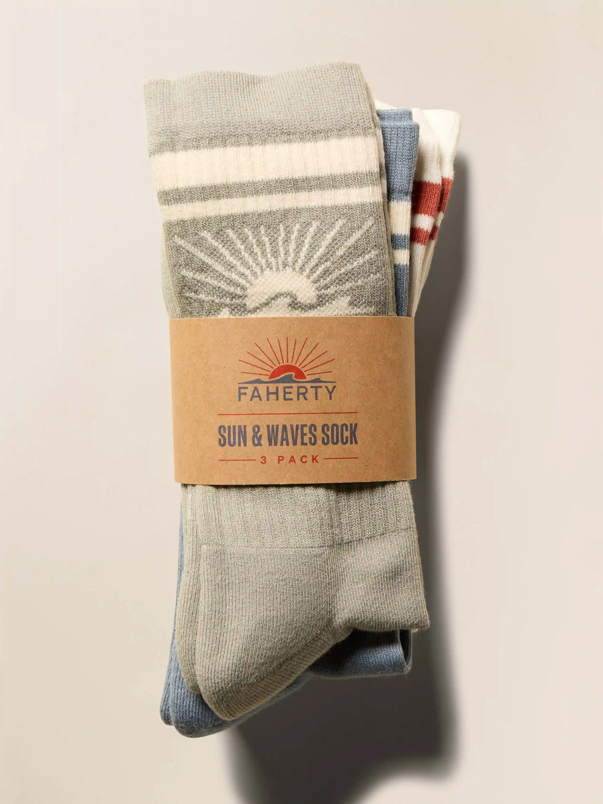 Sun & Waves 3 Pack Sock - Dawn Coast