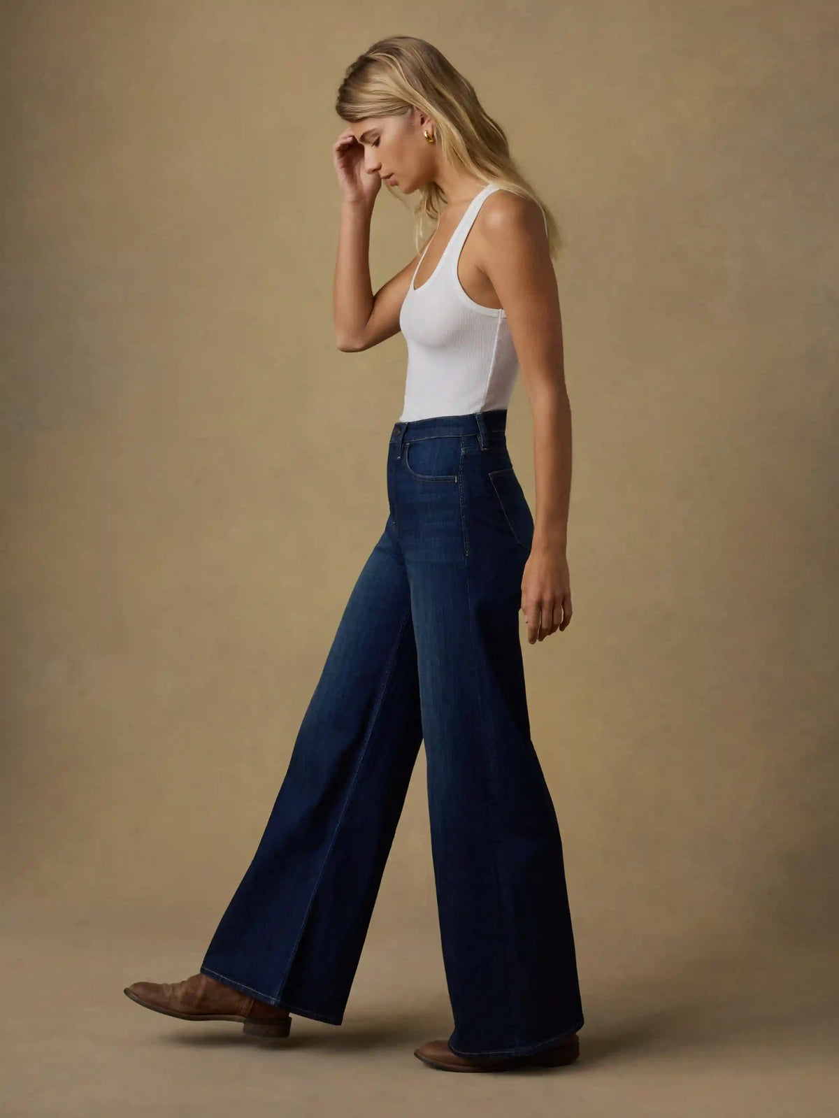 Saturday Denim Wide Leg - Dark Sea Wash