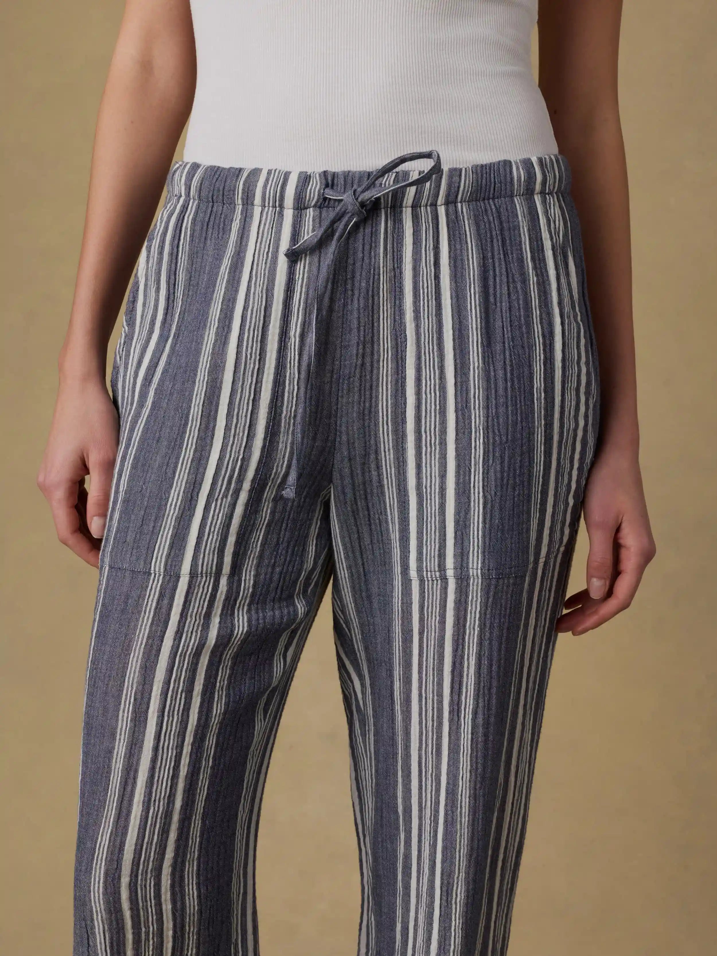 Laidback Gauze Pant - Sea Breeze Stripe