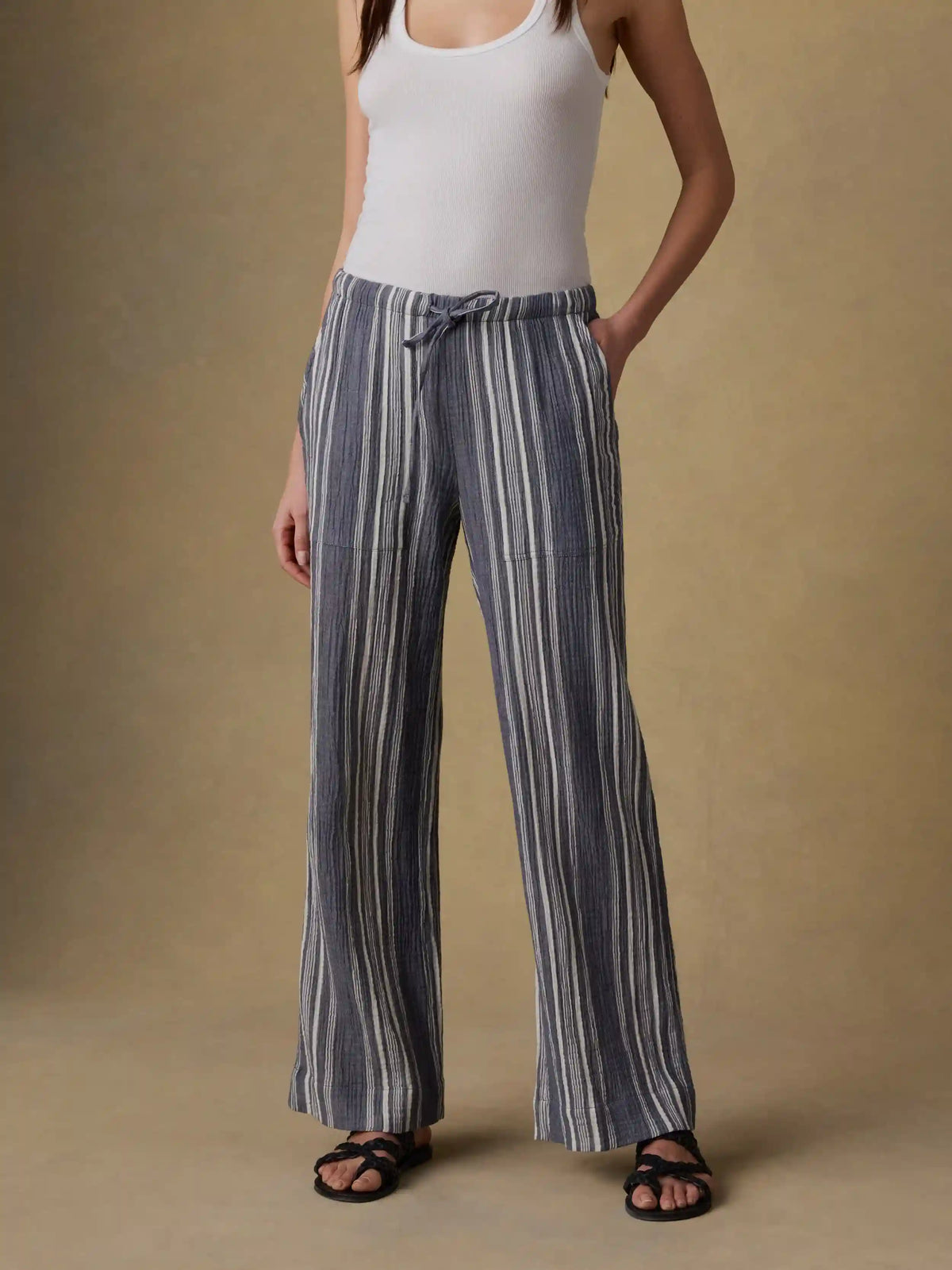 Laidback Gauze Pant - Sea Breeze Stripe