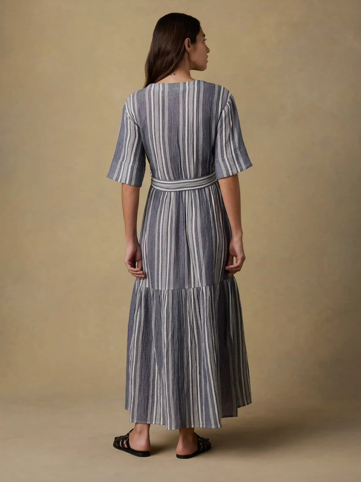 Dune Cotton Gauze Marina Dress - Sea Breeze Stripe