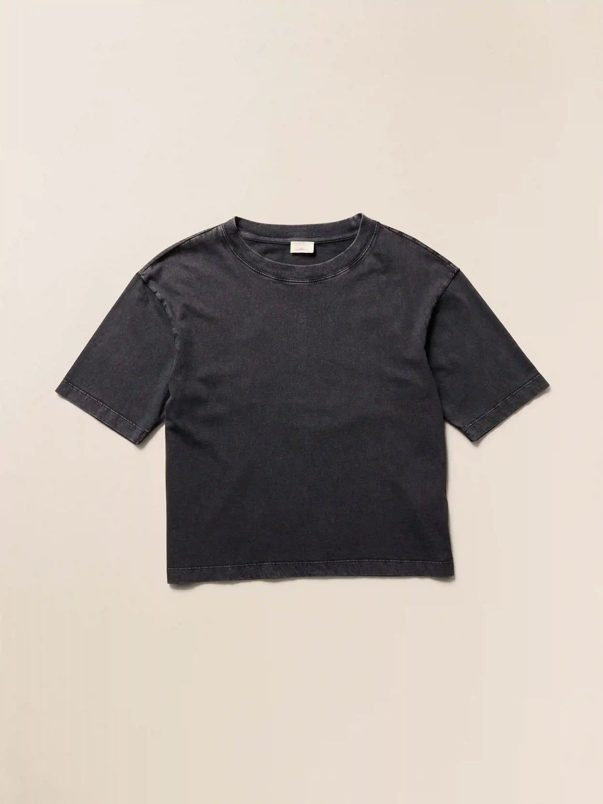 Recycled Cotton Vintage Tee - Washed Black