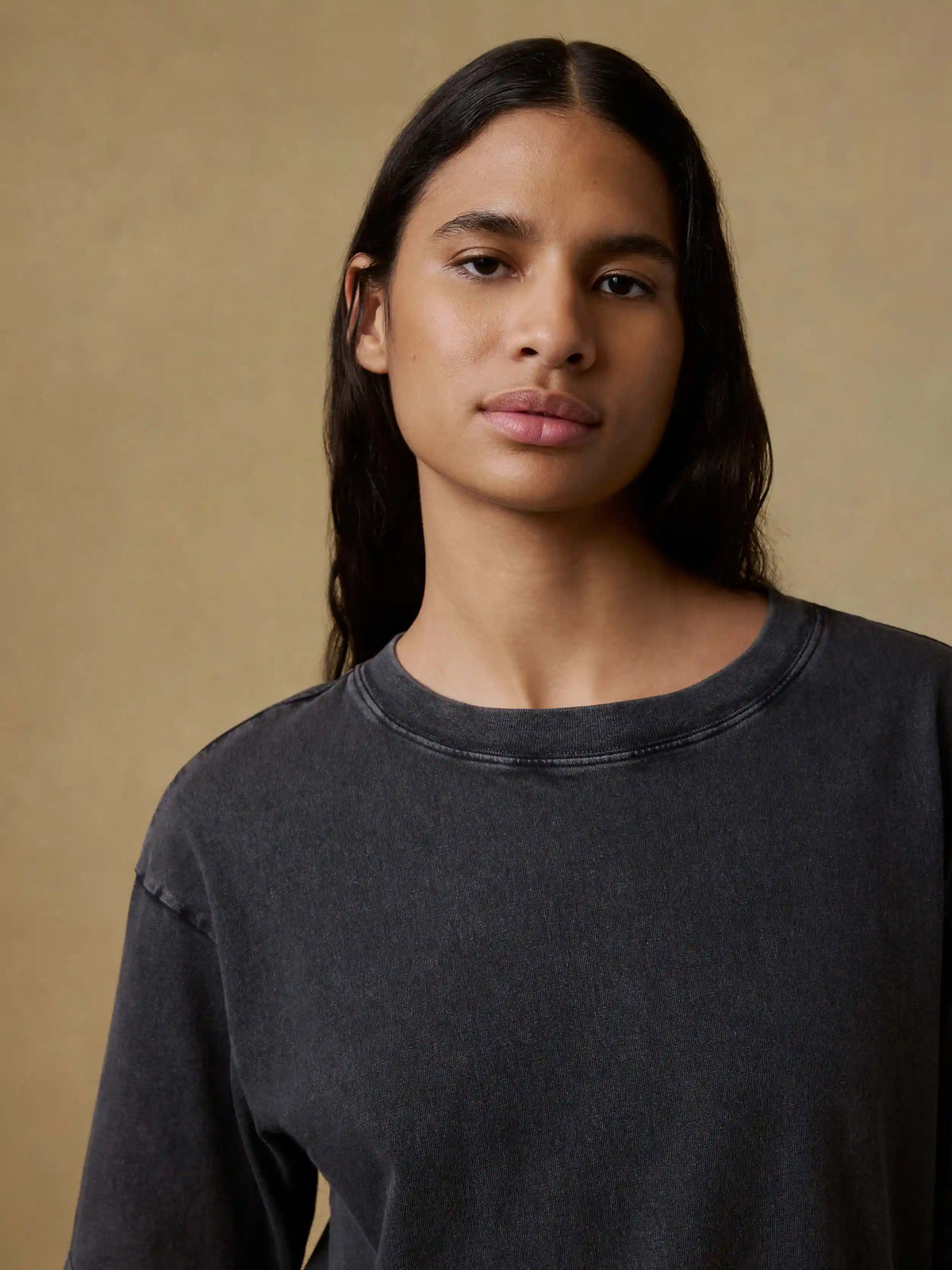 Recycled Cotton Vintage Tee - Washed Black
