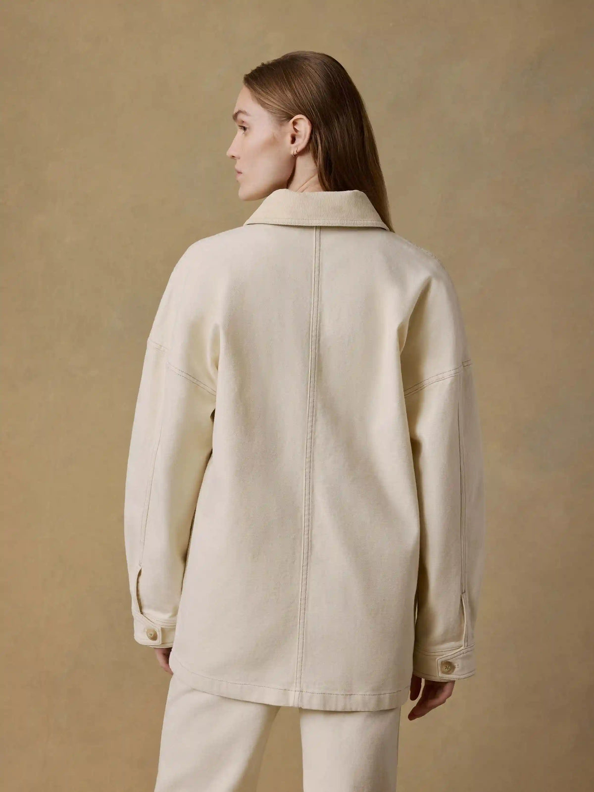 Sunwashed Canvas Chore Jacket - Sea Salt