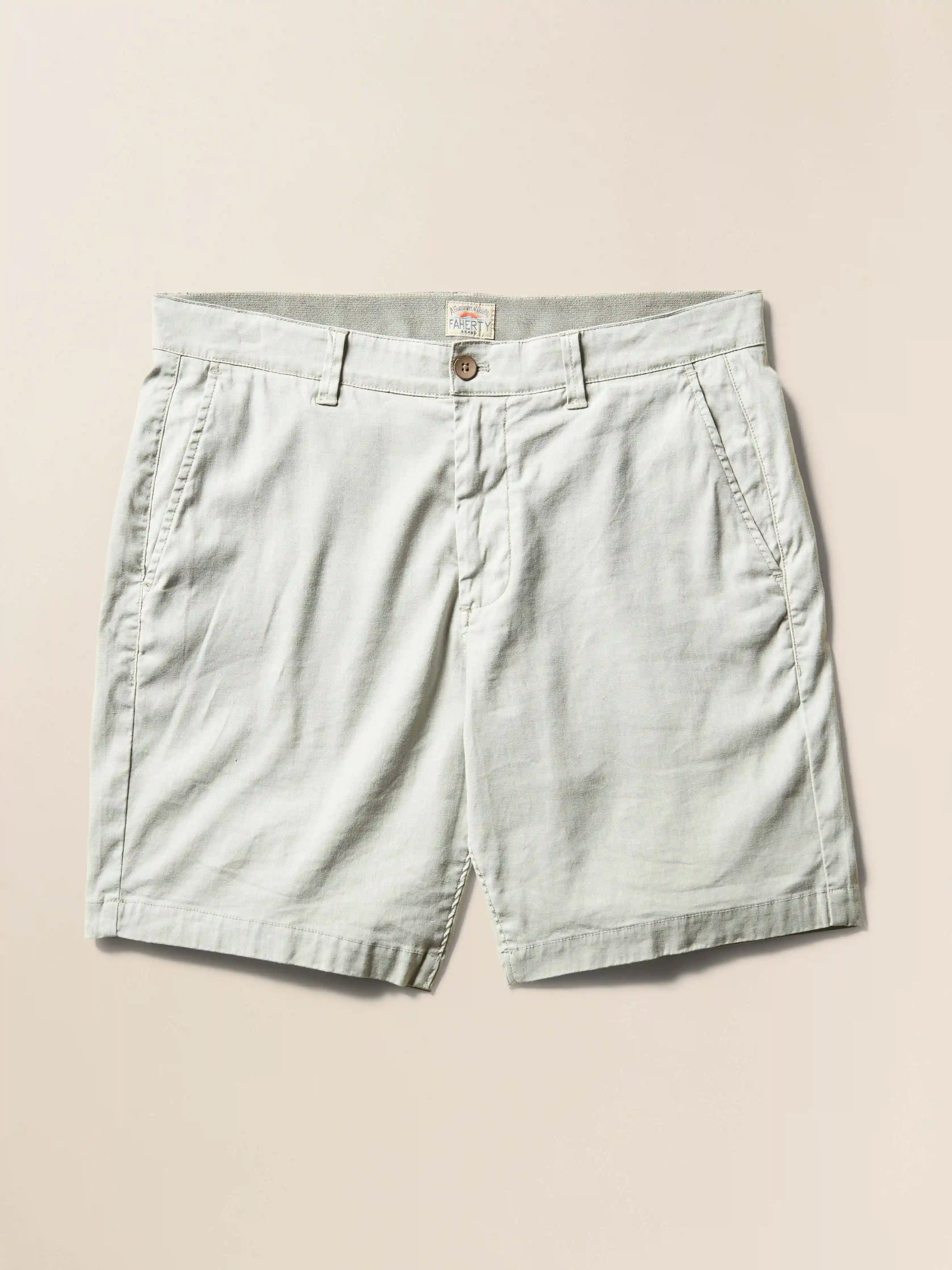 Tradewinds Linen Blend Short - Rain Cloud