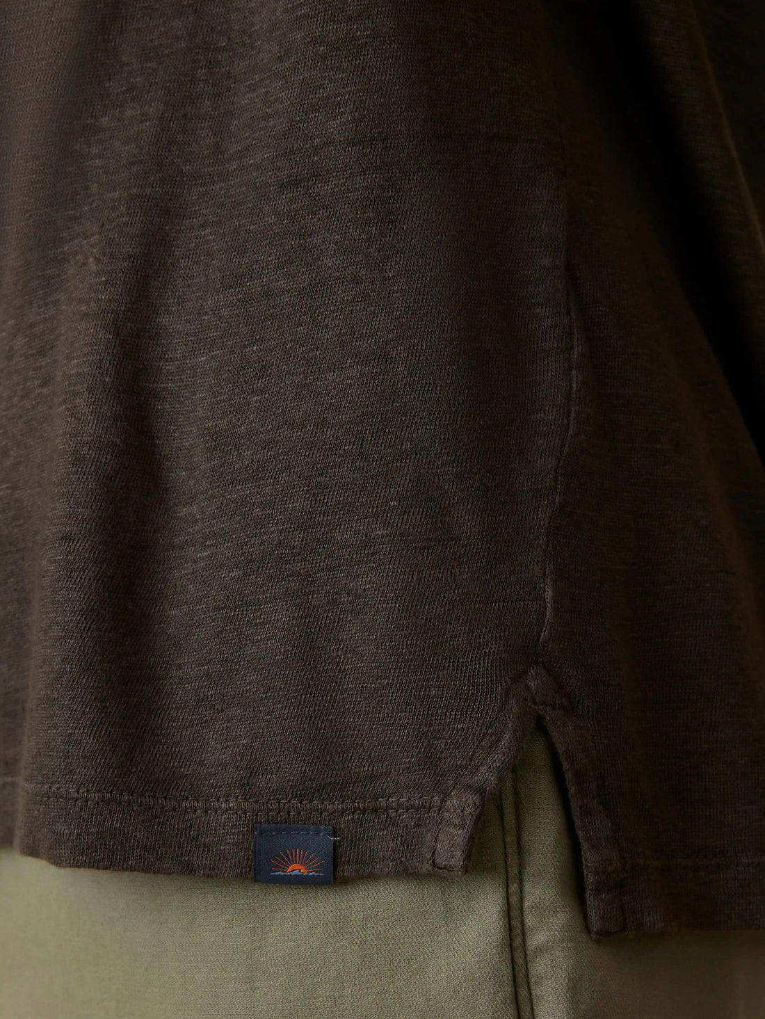 Short-Sleeve Linen Polo - Washed Black