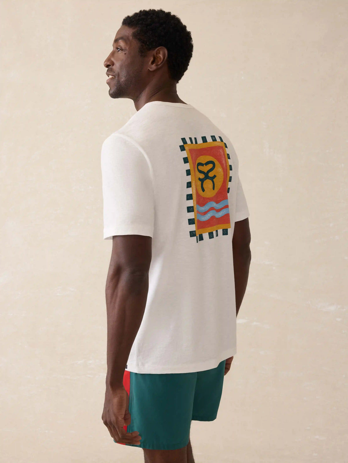 Surf Ghana Short-Sleeve Flag Graphic Tee - White